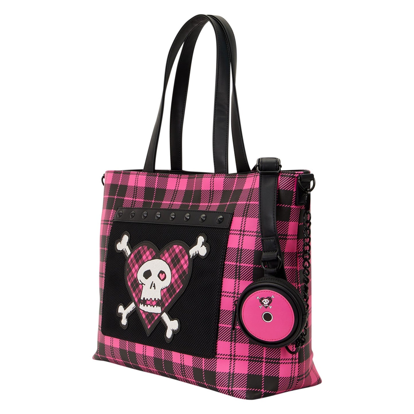 Loungefly x Avril Lavigne Logo Tote Crossbody Bag with Coin Bag - GeekCore