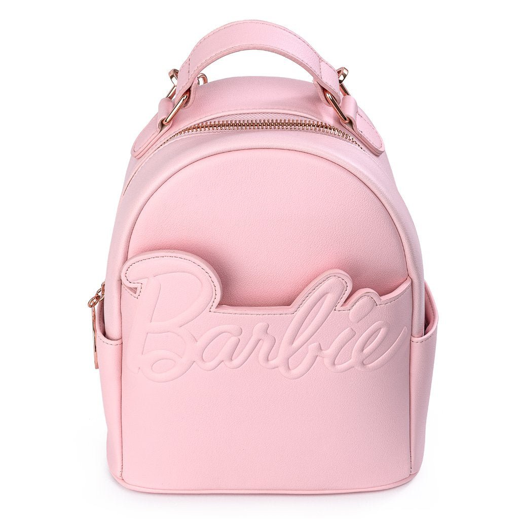 Loungefly X Barbie™ Logo Rose Gold Chain Strap Convertible Mini Backpack - GeekCore