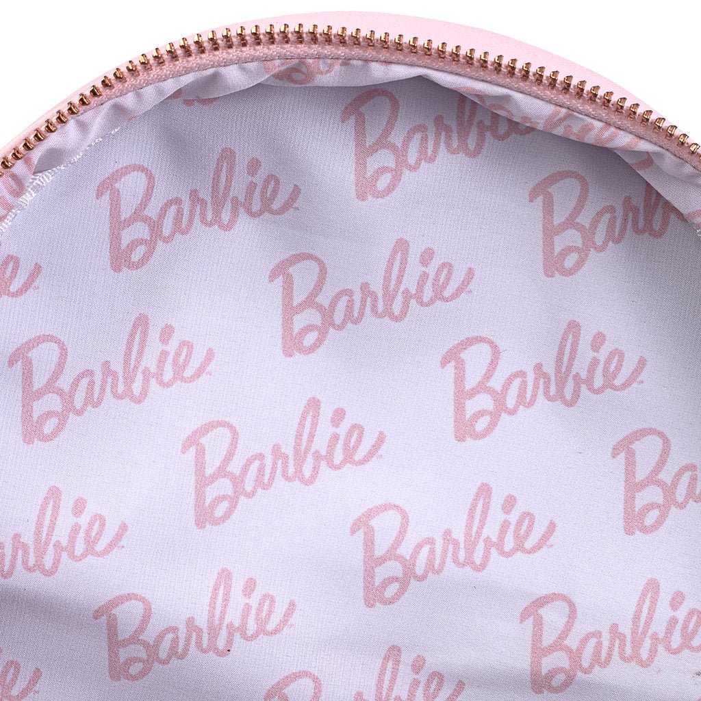 Loungefly X Barbie™ Logo Rose Gold Chain Strap Convertible Mini Backpack - GeekCore