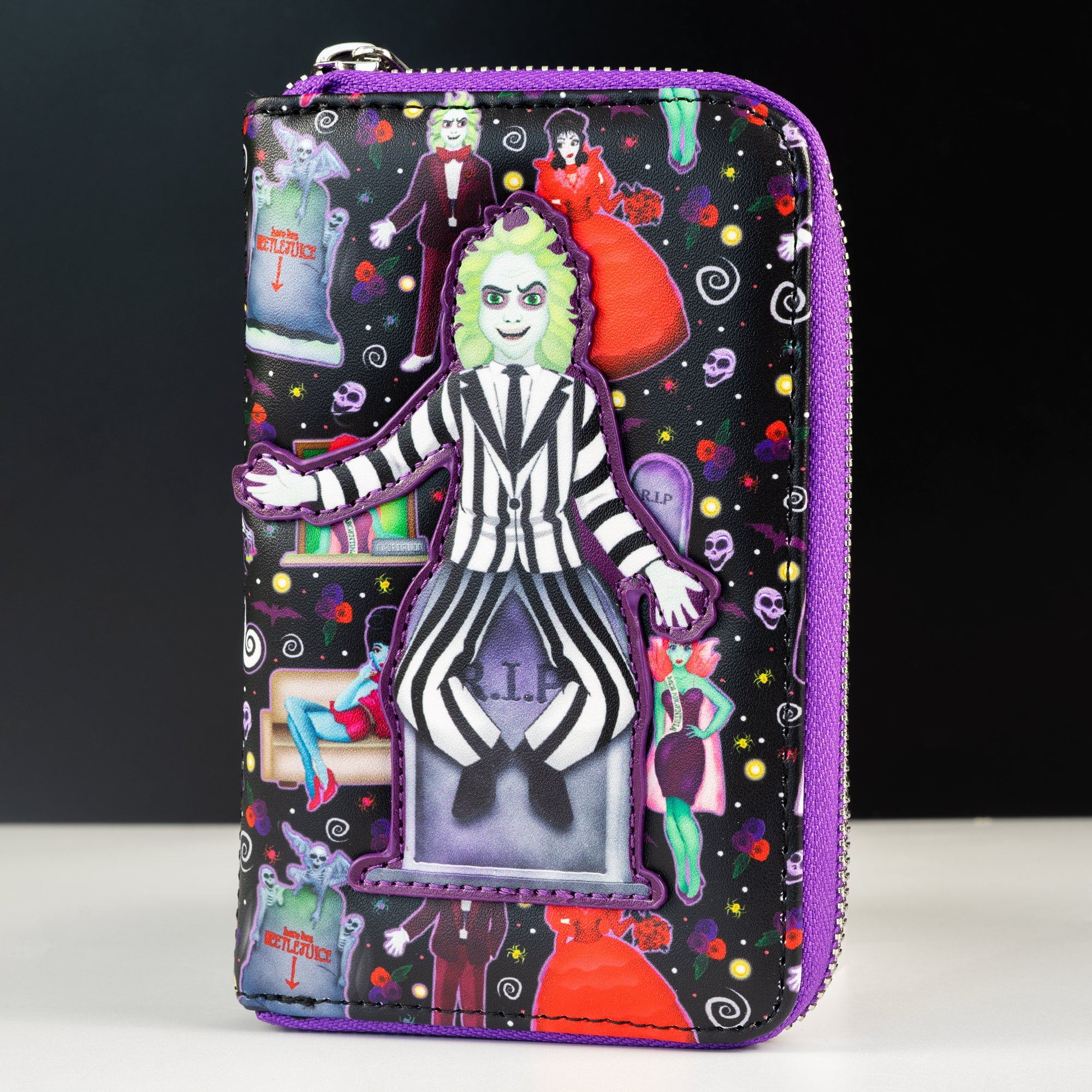 Loungefly x Beetlejuice Icons All Over Print Purse - GeekCore