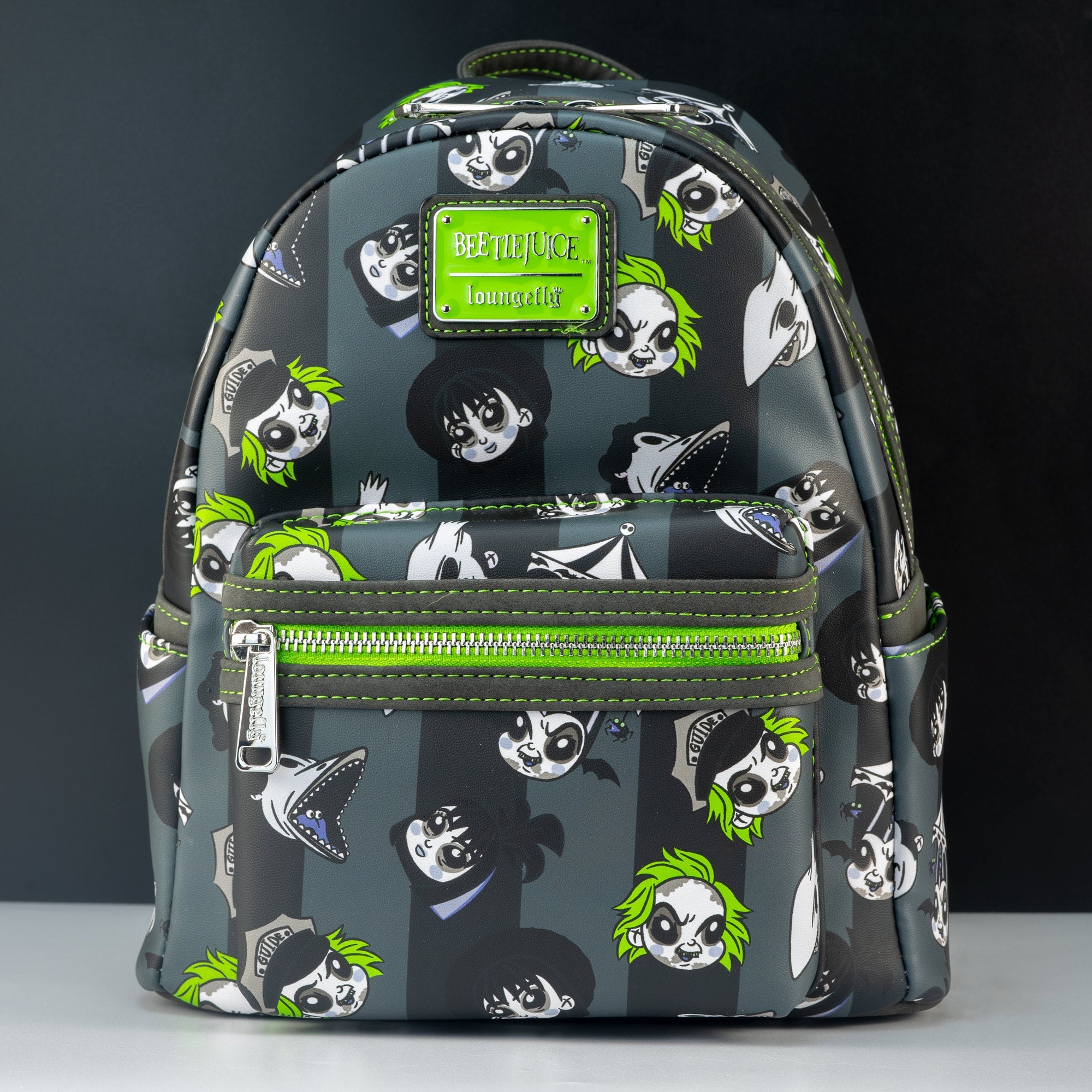 Loungefly x Beetlejuice Striped Character Icon Print Mini Backpack - GeekCore