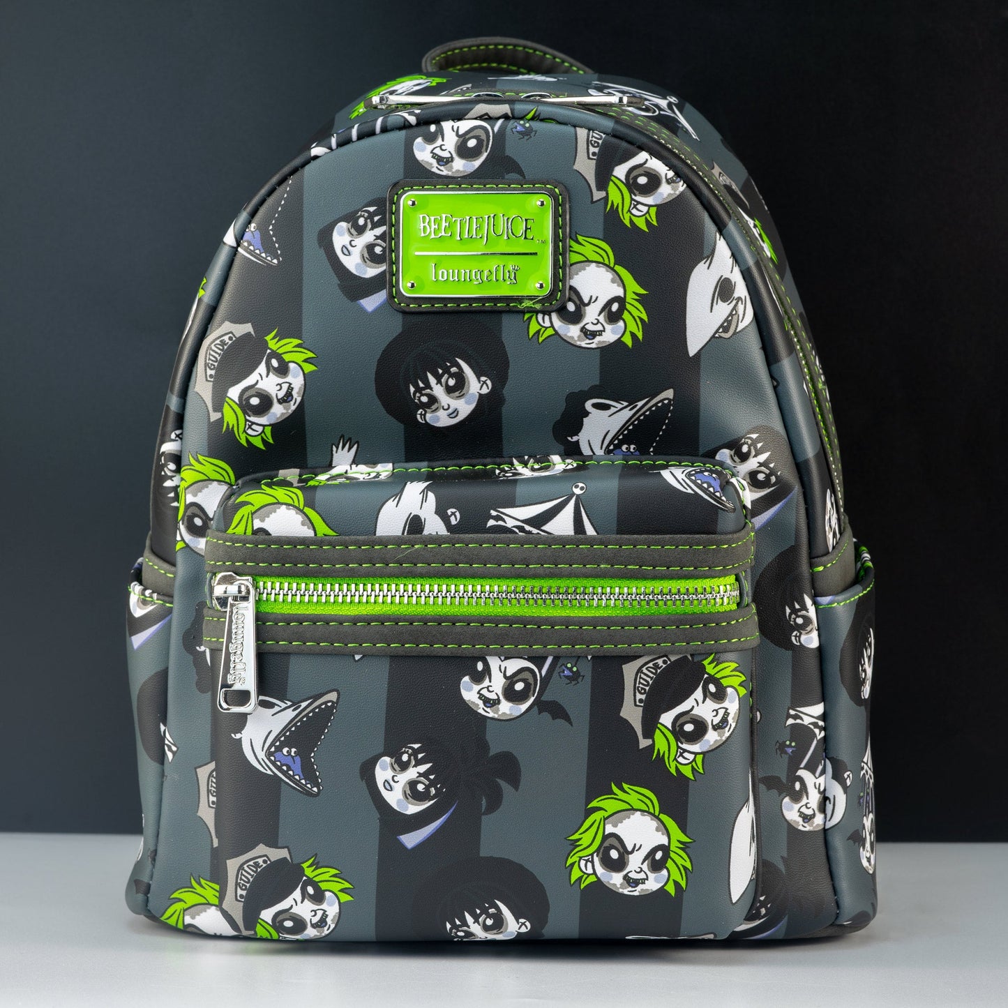 Loungefly x Beetlejuice Striped Character Icon Print Mini Backpack - GeekCore