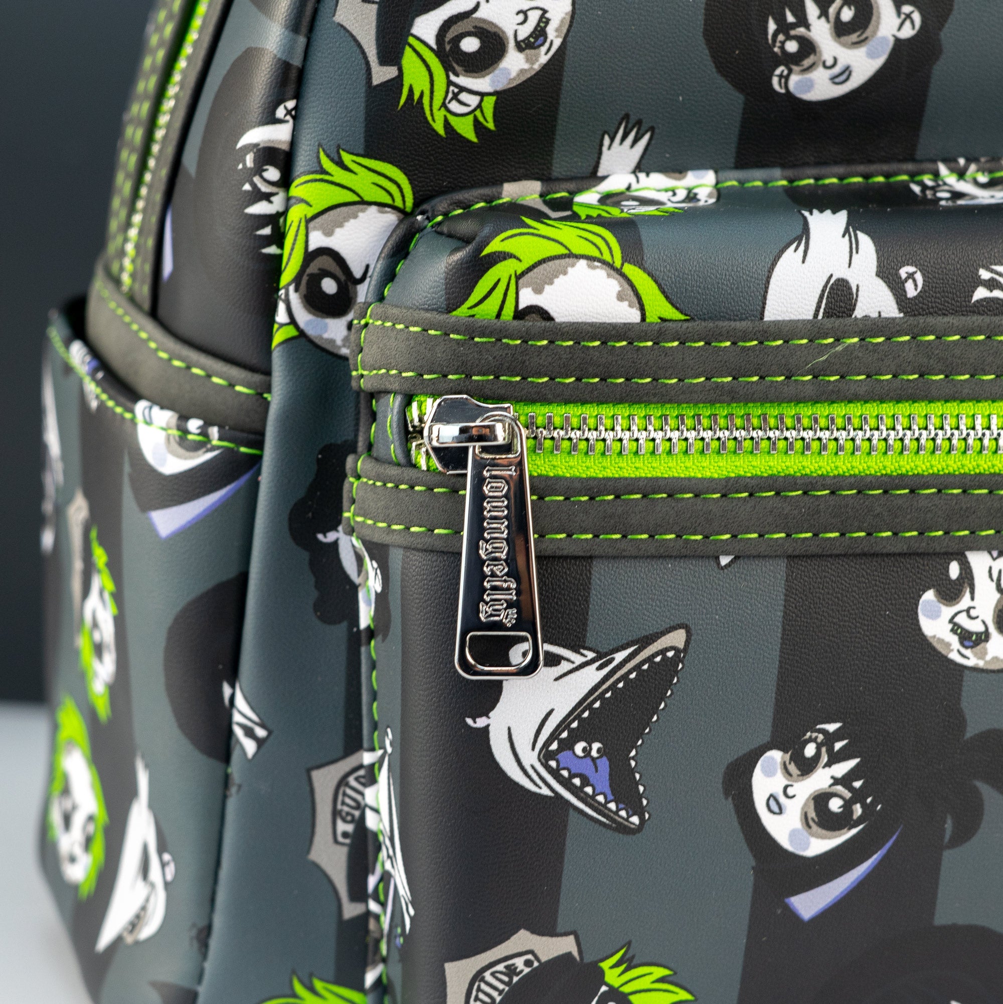Loungefly x Beetlejuice Striped Character Icon Print Mini Backpack - GeekCore
