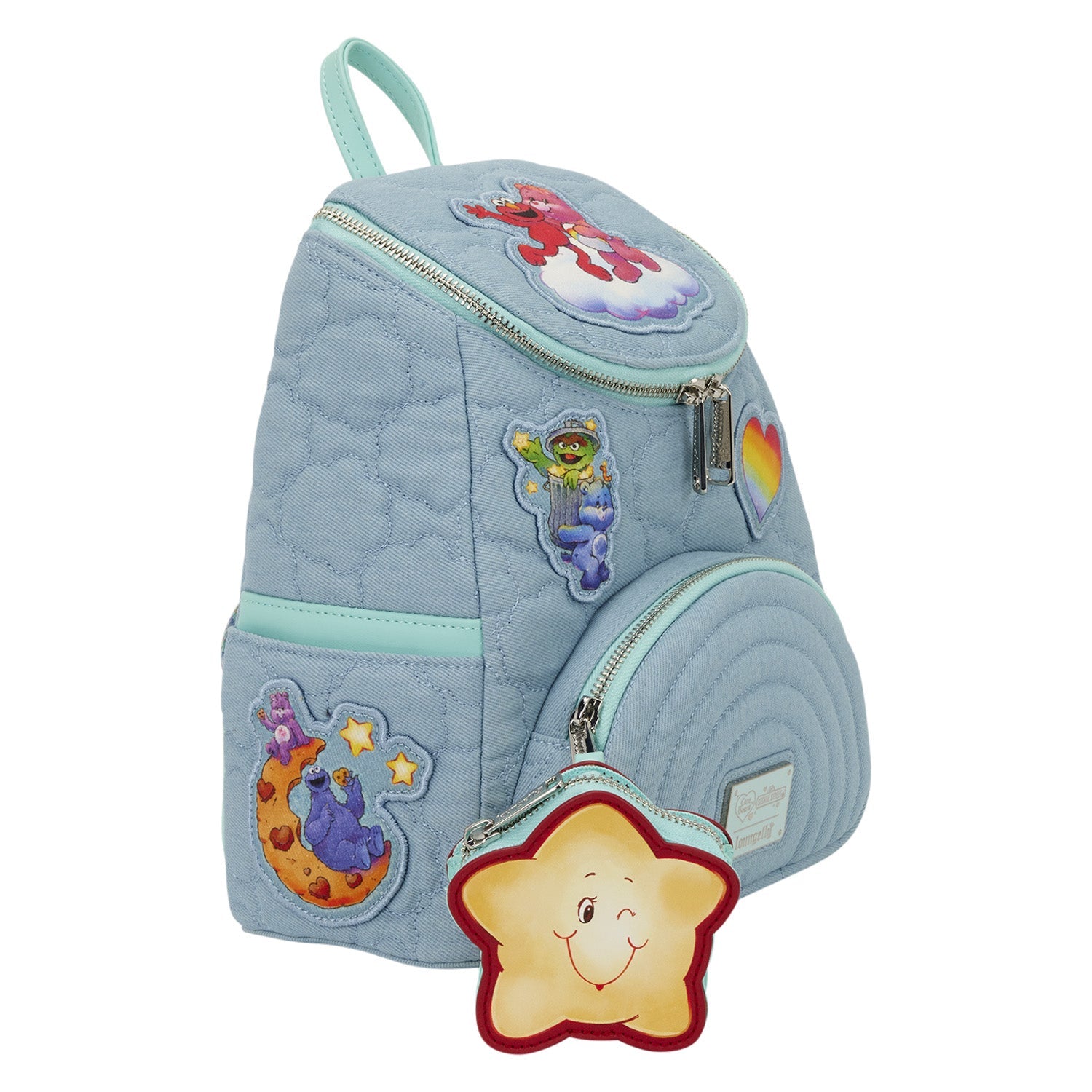 Loungefly x Care Bears x Sesame Street Denim Mini Backpack - GeekCore