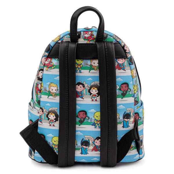 Loungefly x DC Superheroes Chibi Line Up Mini Backpack - GeekCore