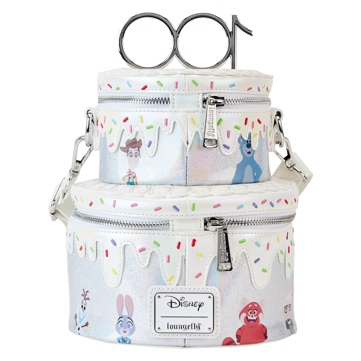 Loungefly x Disney 100th Celebration Cake Crossbody Bag - GeekCore