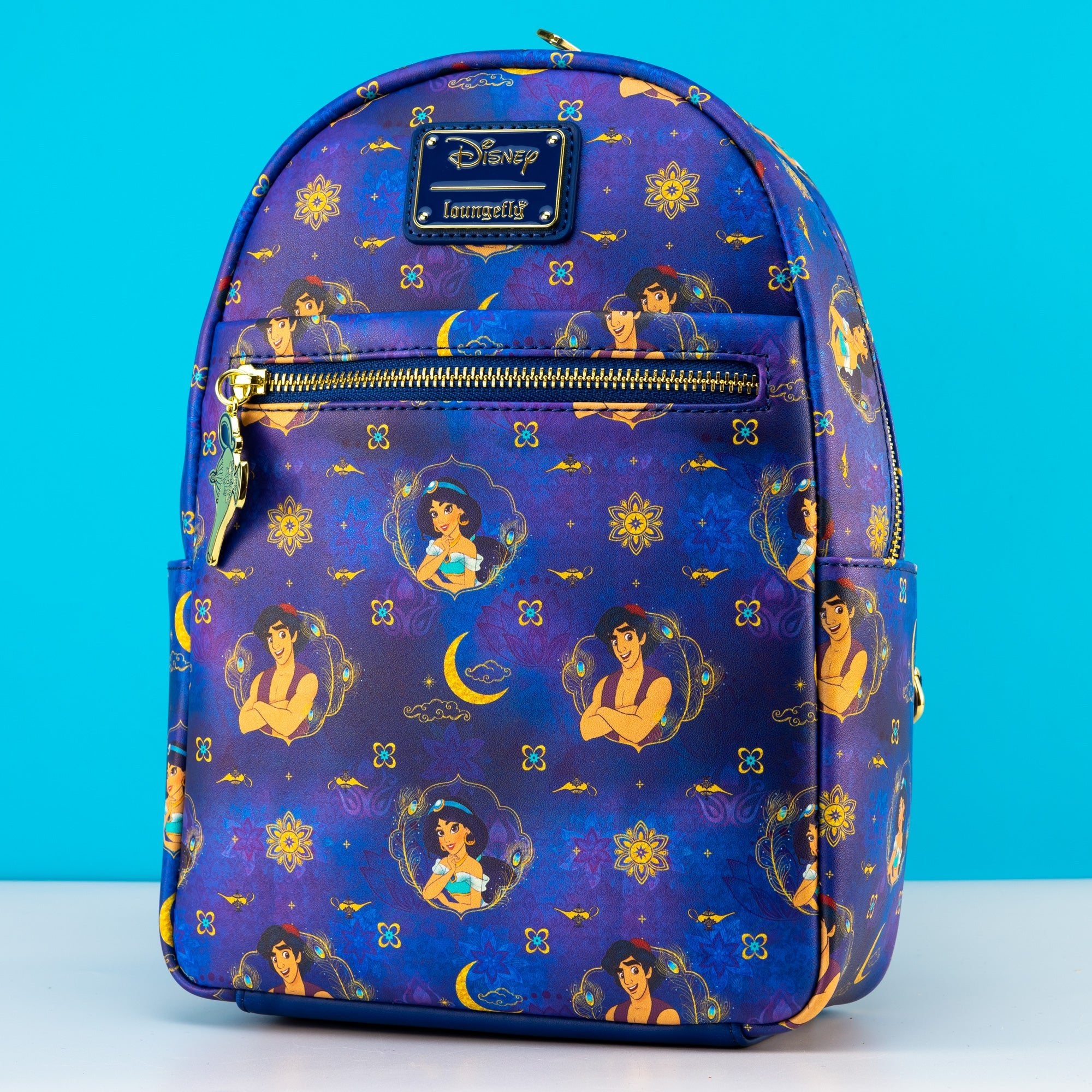 Loungefly x Disney Aladdin Princess Jasmine and Aladdin Print Mini Backpack - GeekCore