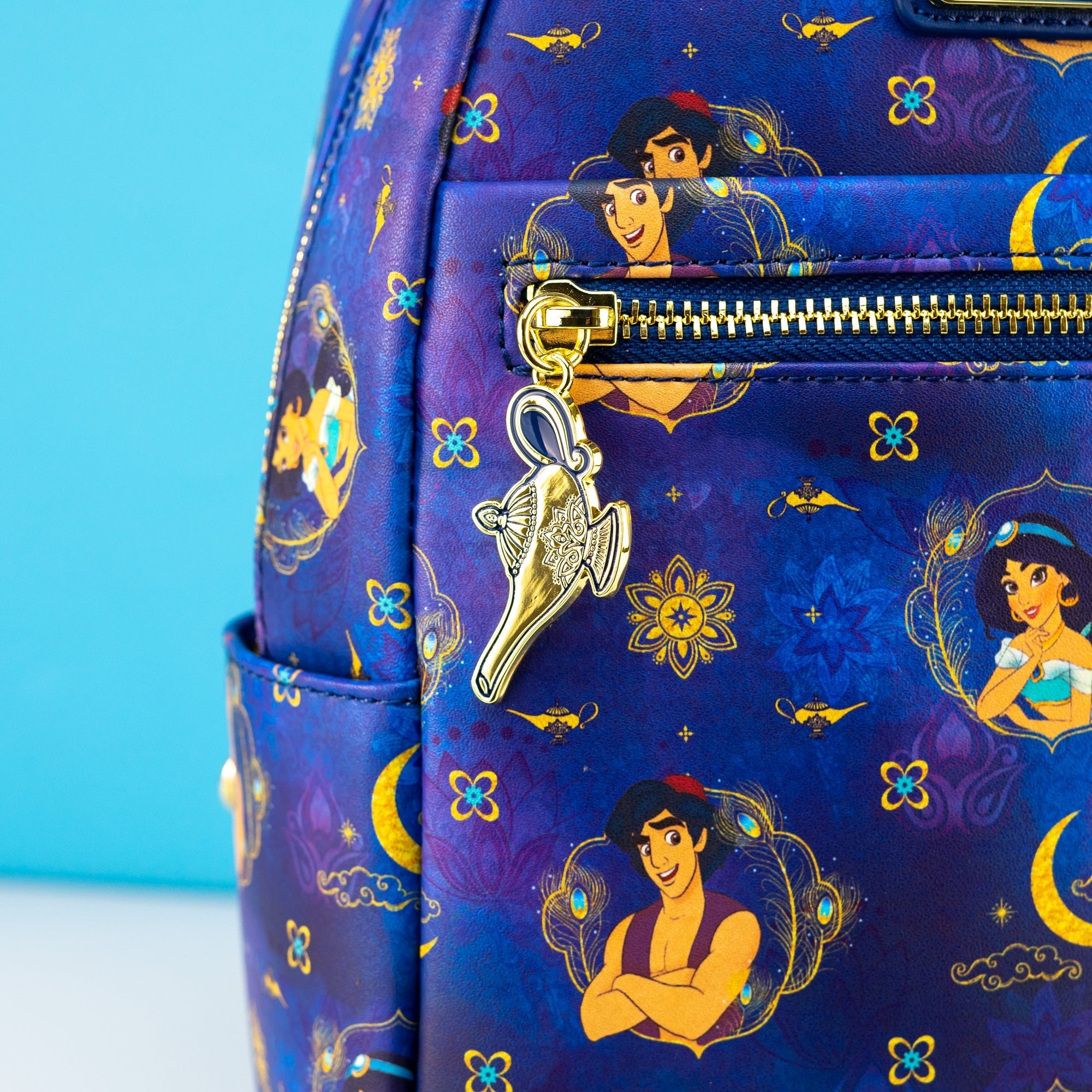 Loungefly x Disney Aladdin Princess Jasmine and Aladdin Print Mini Backpack - GeekCore