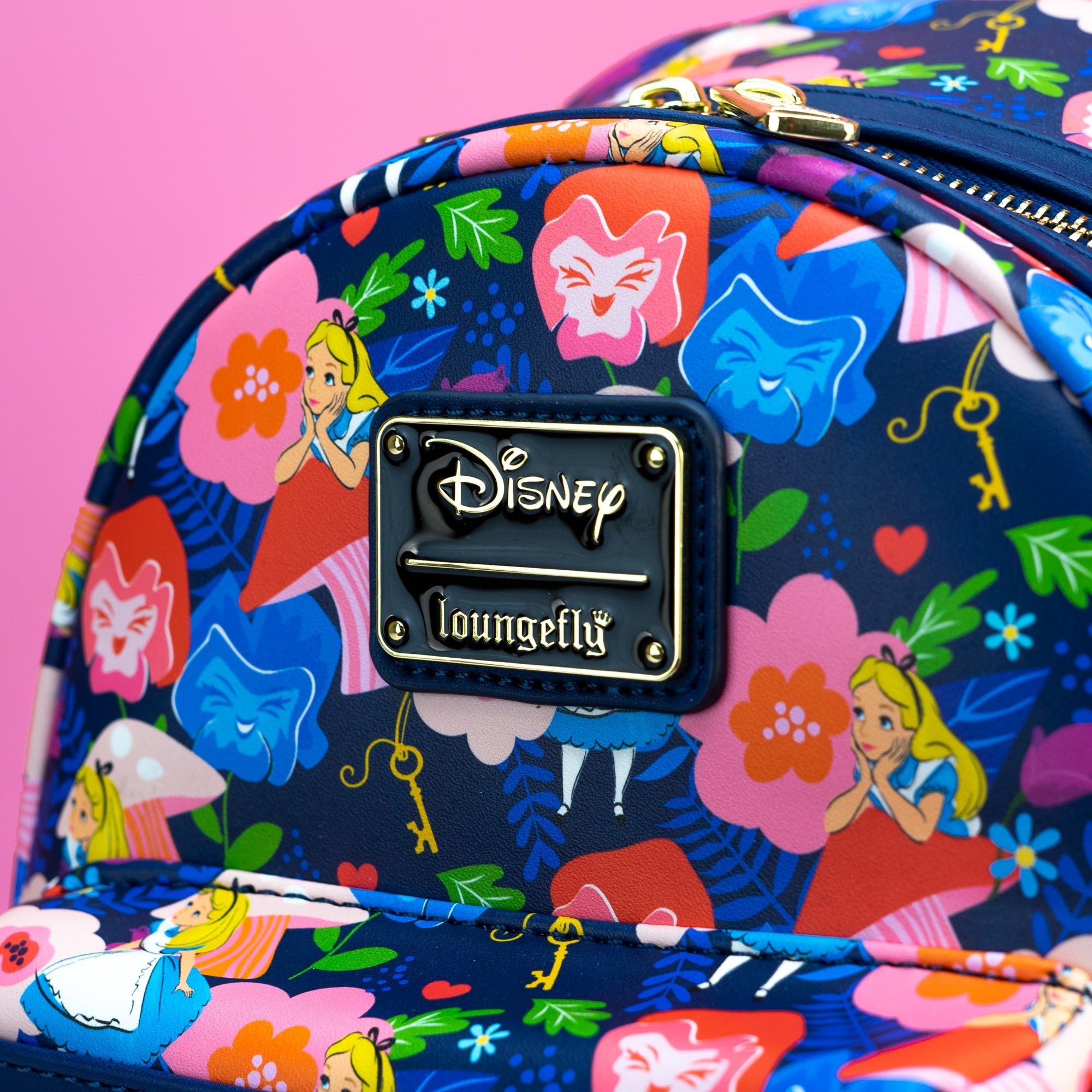 Loungefly x Disney Alice in Wonderland Characters AOP Mini Backpack (LASR) - GeekCore