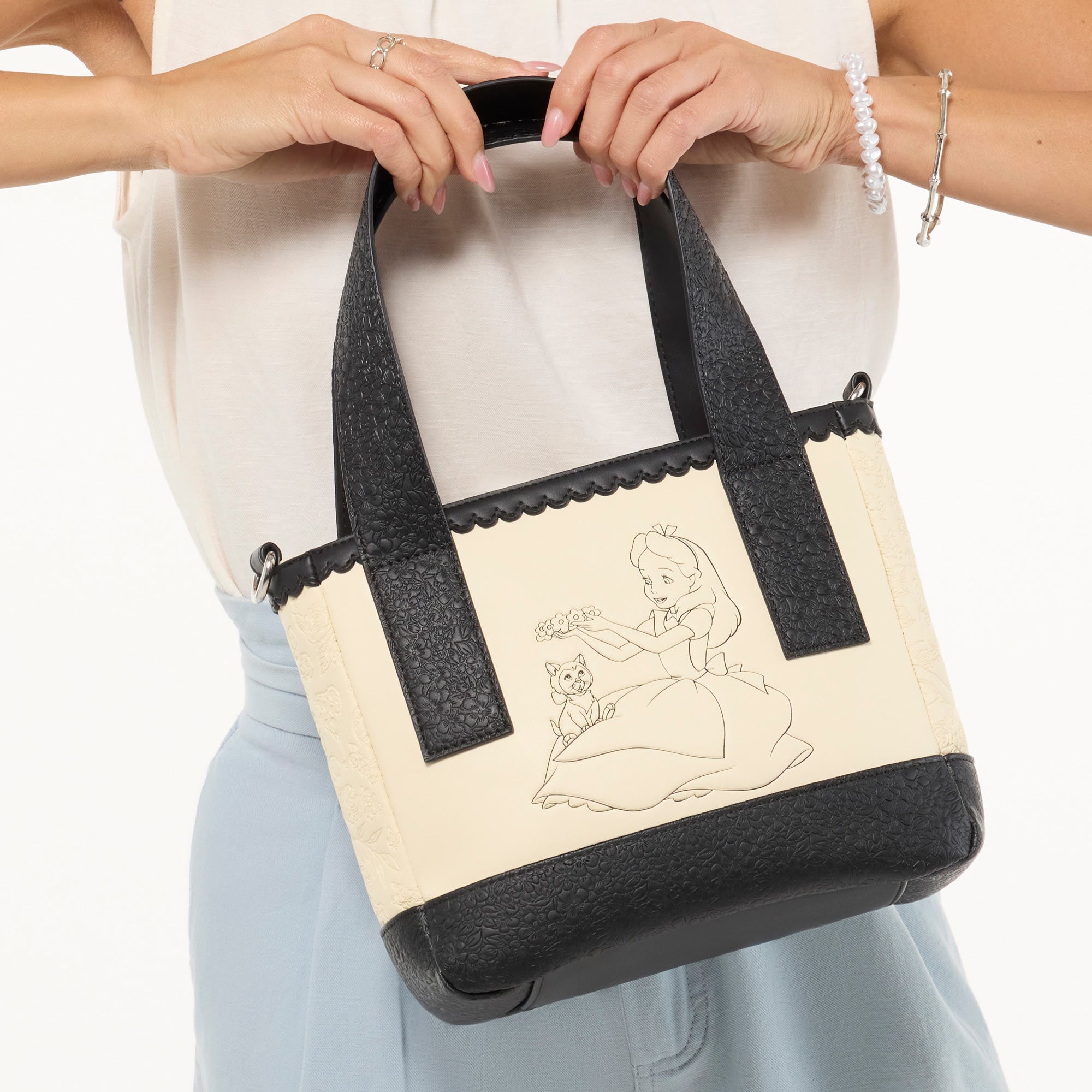 Loungefly x Disney Alice In Wonderland Mini Tote Crossbody Bag - GeekCore