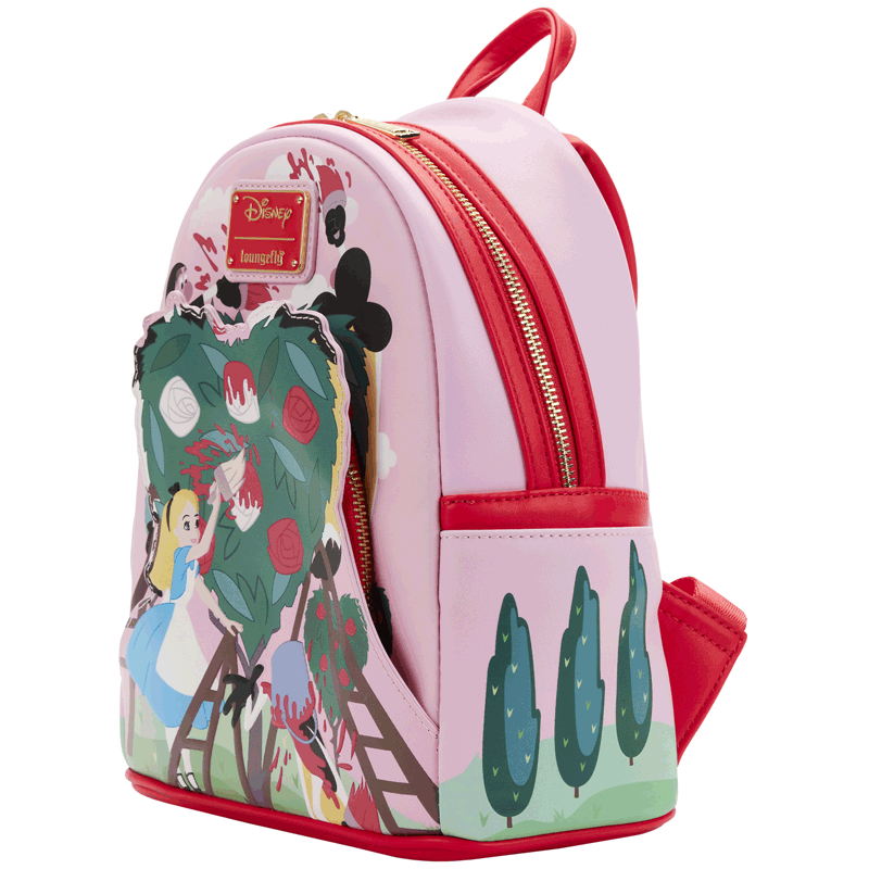 Loungefly x Disney Alice in Wonderland Painting The Roses Red Mini Backpack - GeekCore