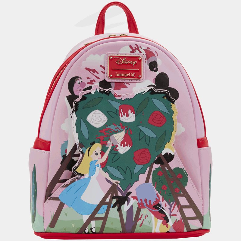 Loungefly x Disney Alice in Wonderland Painting The Roses Red Mini Backpack - GeekCore