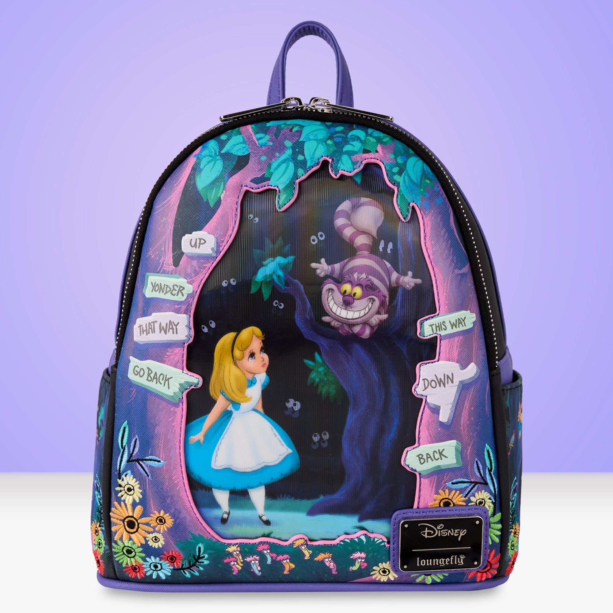Loungefly x Disney Alice in Wonderland Tulgey Wood Mini Backpack - GeekCore