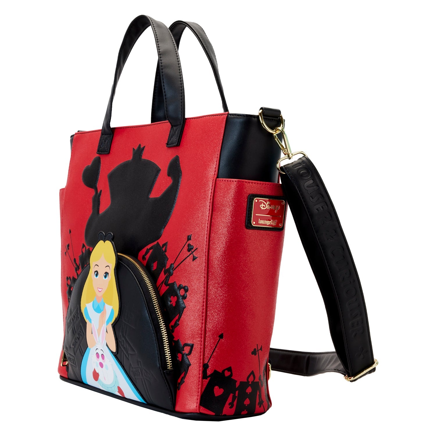 Loungefly x Disney Alice in Wonderland Villains Convertible Crossbody Bag - GeekCore