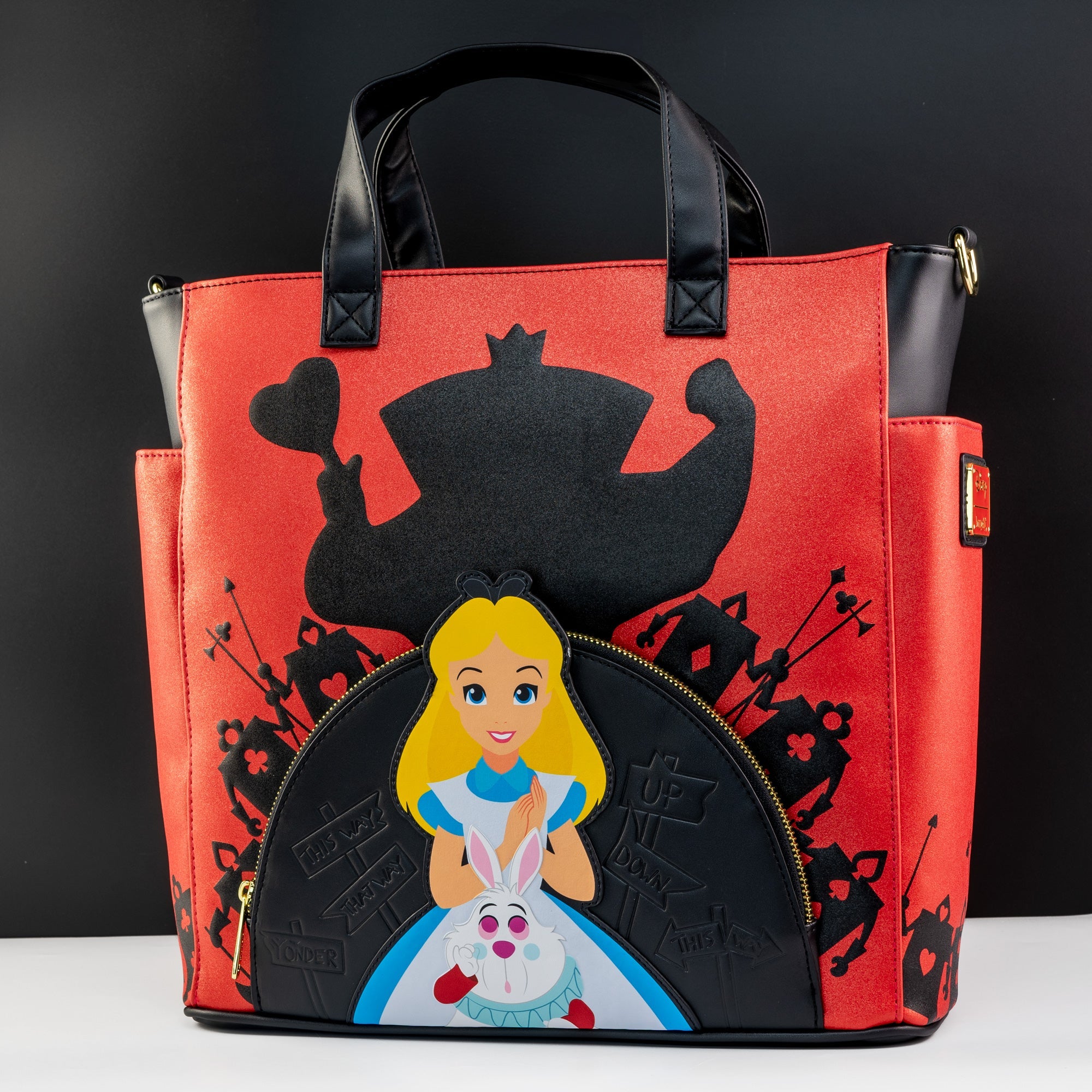 Loungefly x Disney Alice in Wonderland Villains Convertible Crossbody Bag - GeekCore