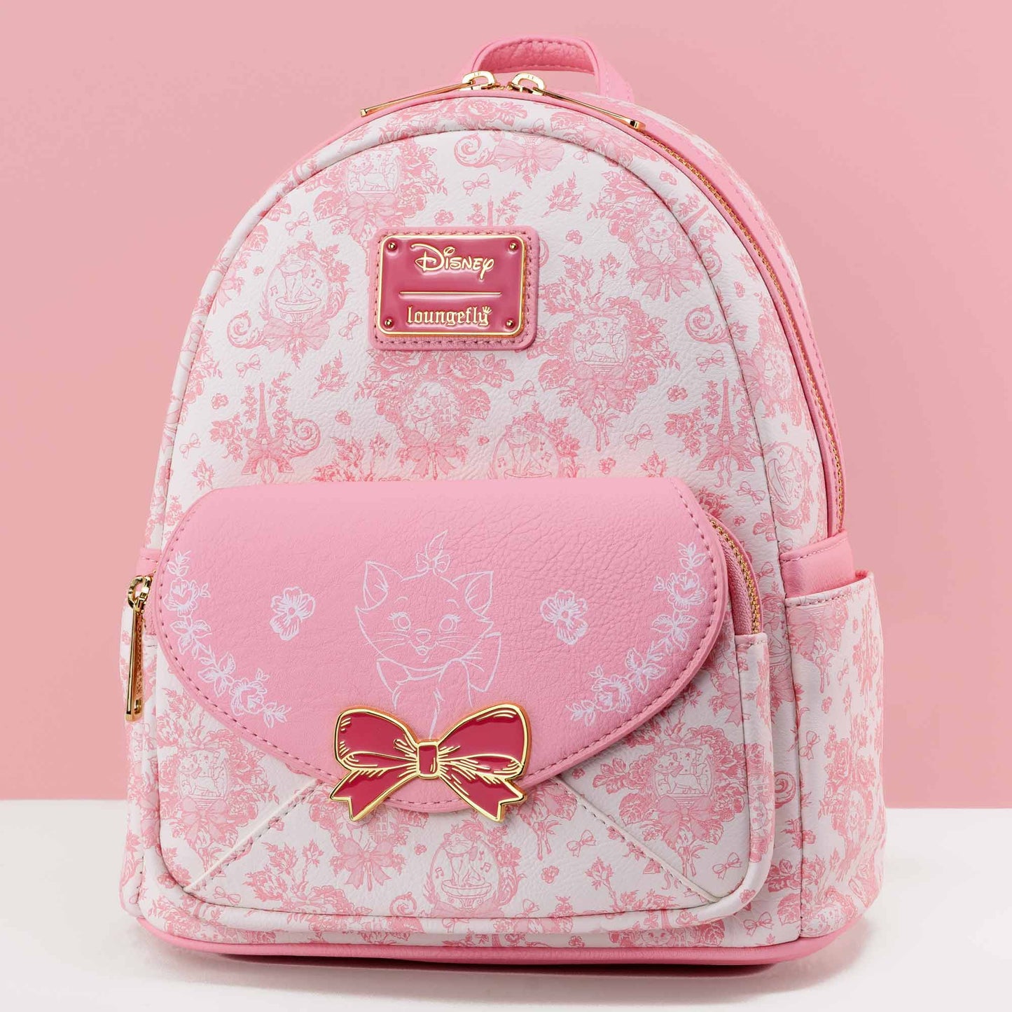 Loungefly x Disney Aristocats Marie Toile Print Mini Backpack - GeekCore