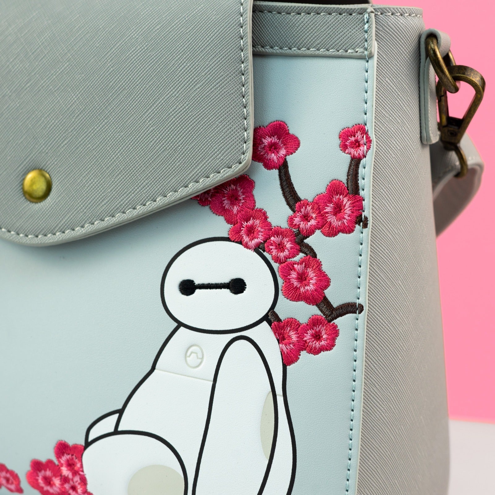 Loungefly x Disney Baymax Sakura Flowers Crossbody Bag - GeekCore