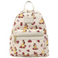 Loungefly x Disney Beauty and the Beast Belle Roses All Over Print Mini Backpack - GeekCore