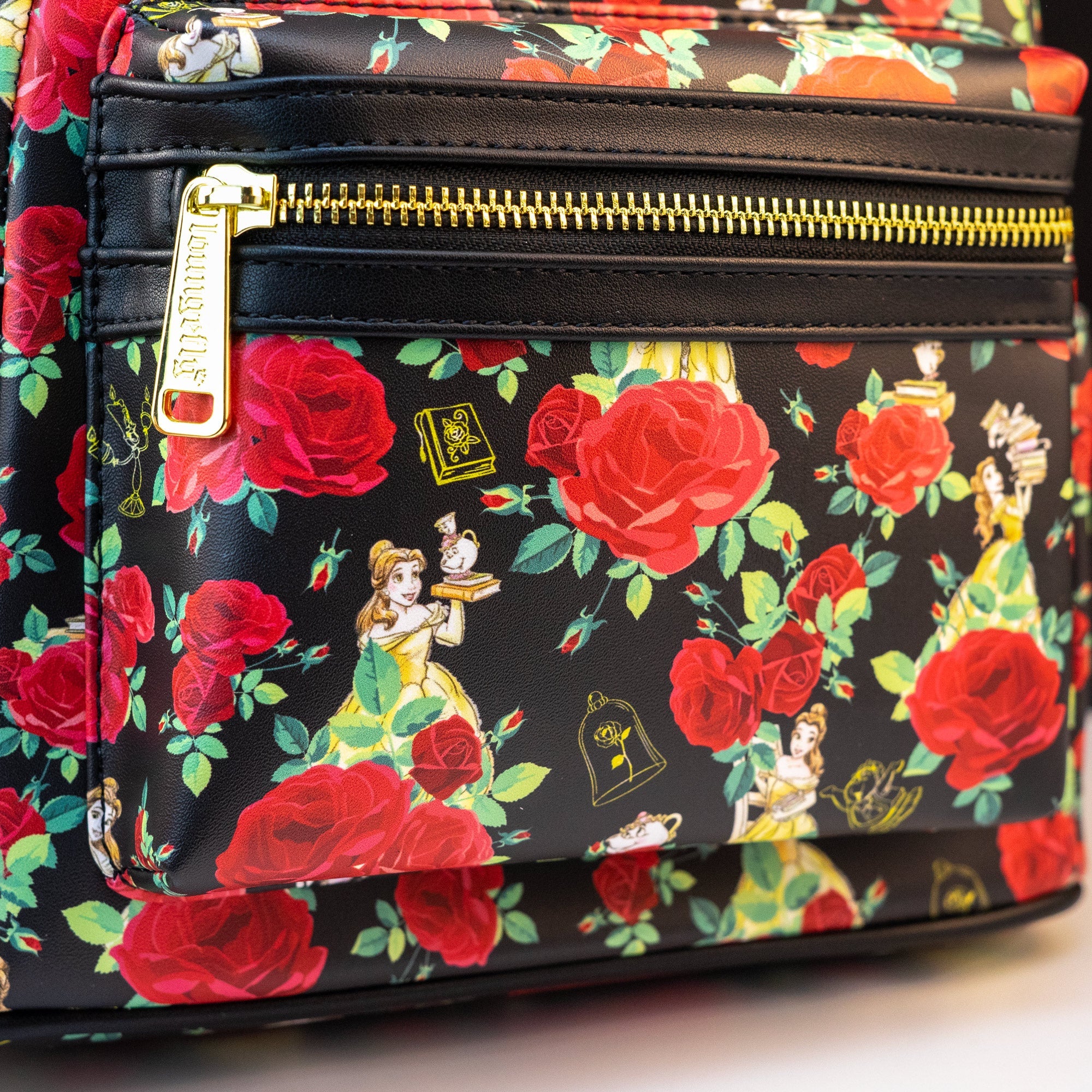 Loungefly x Disney Beauty and the Beast Belle Roses Mini Backpack - GeekCore