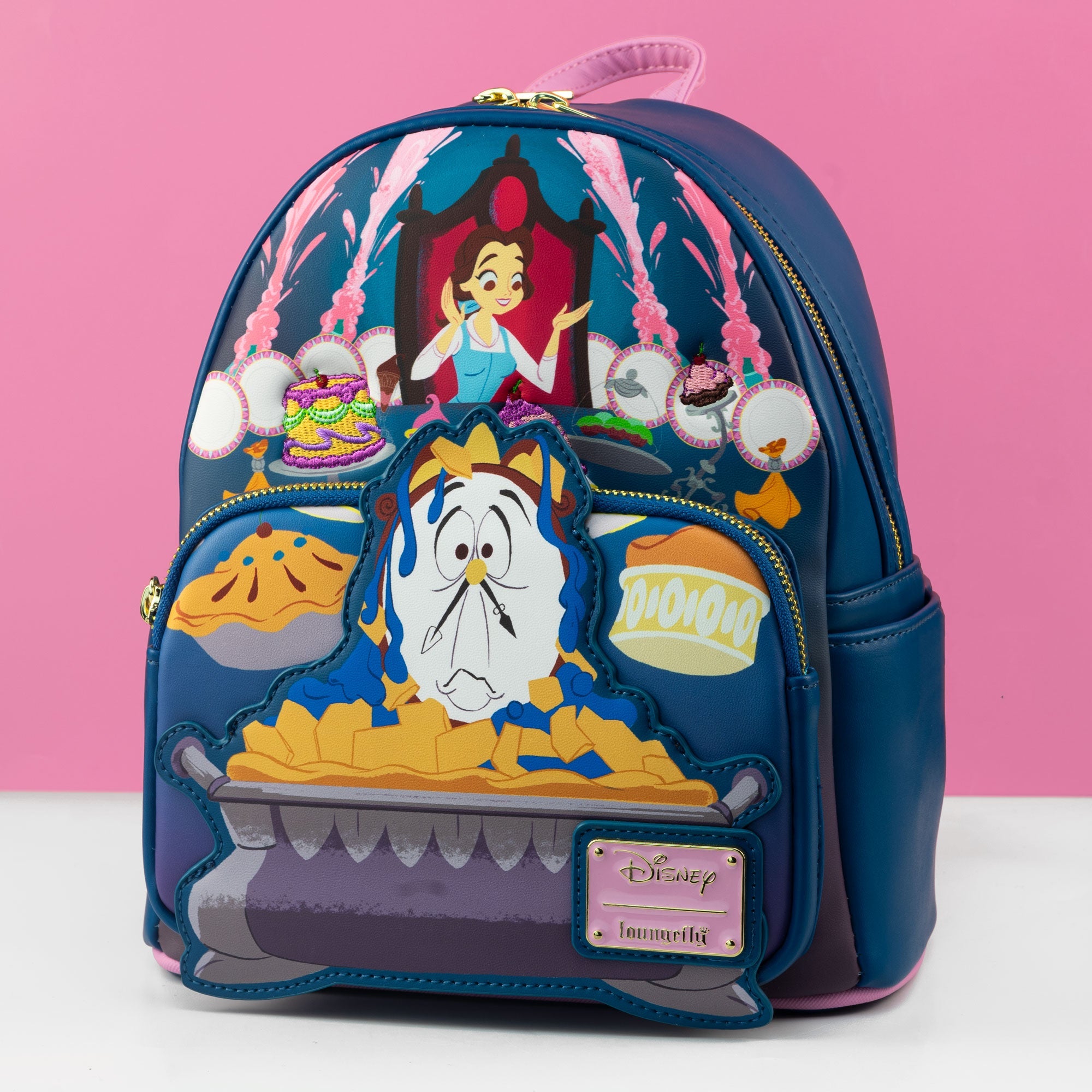 Loungefly x Disney Beauty and The Beast Cogsworth Be Our Guest Mini Backpack - GeekCore