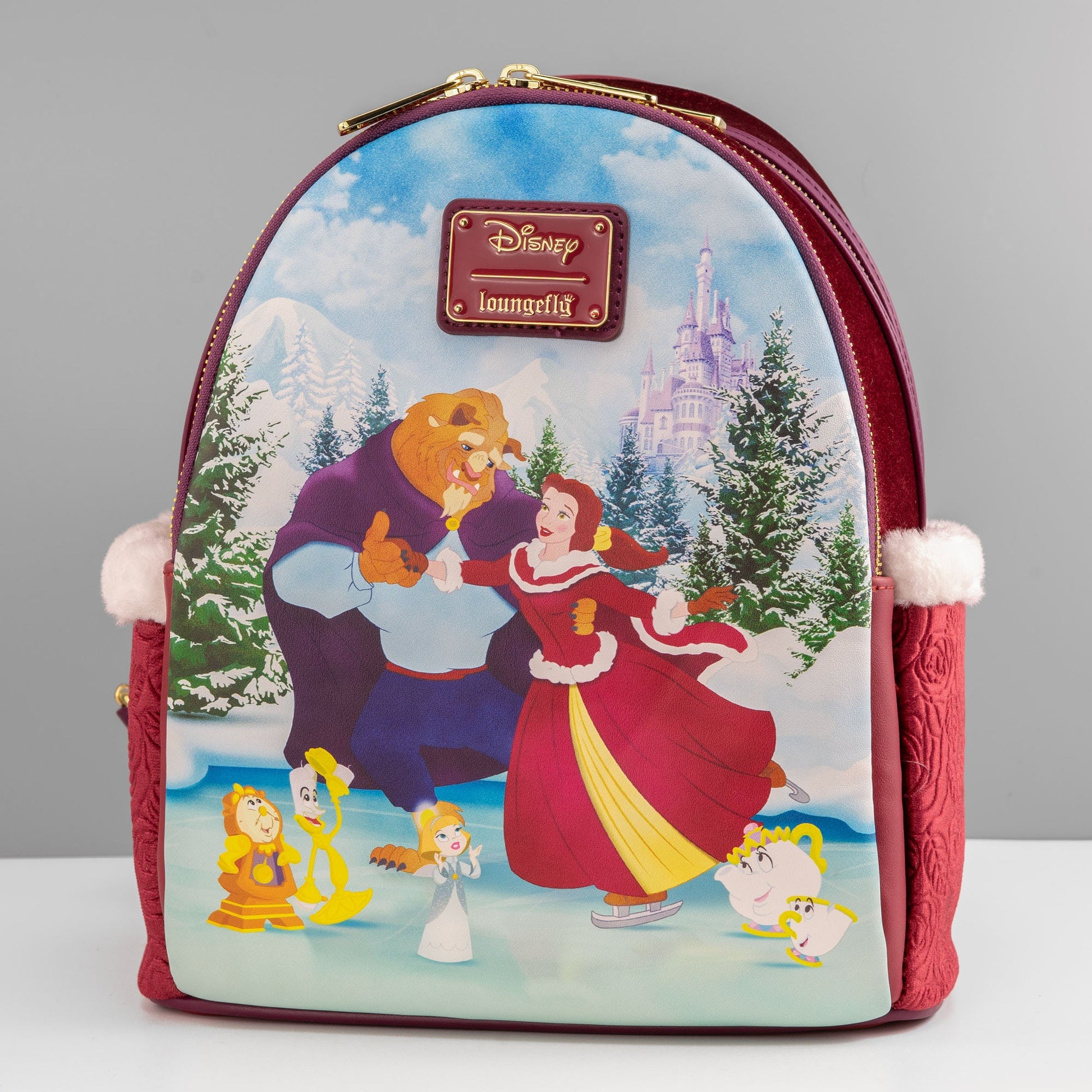 Loungefly x Disney Beauty and the Beast Enchanted Belle Winter Scene Mini Backpack - GeekCore