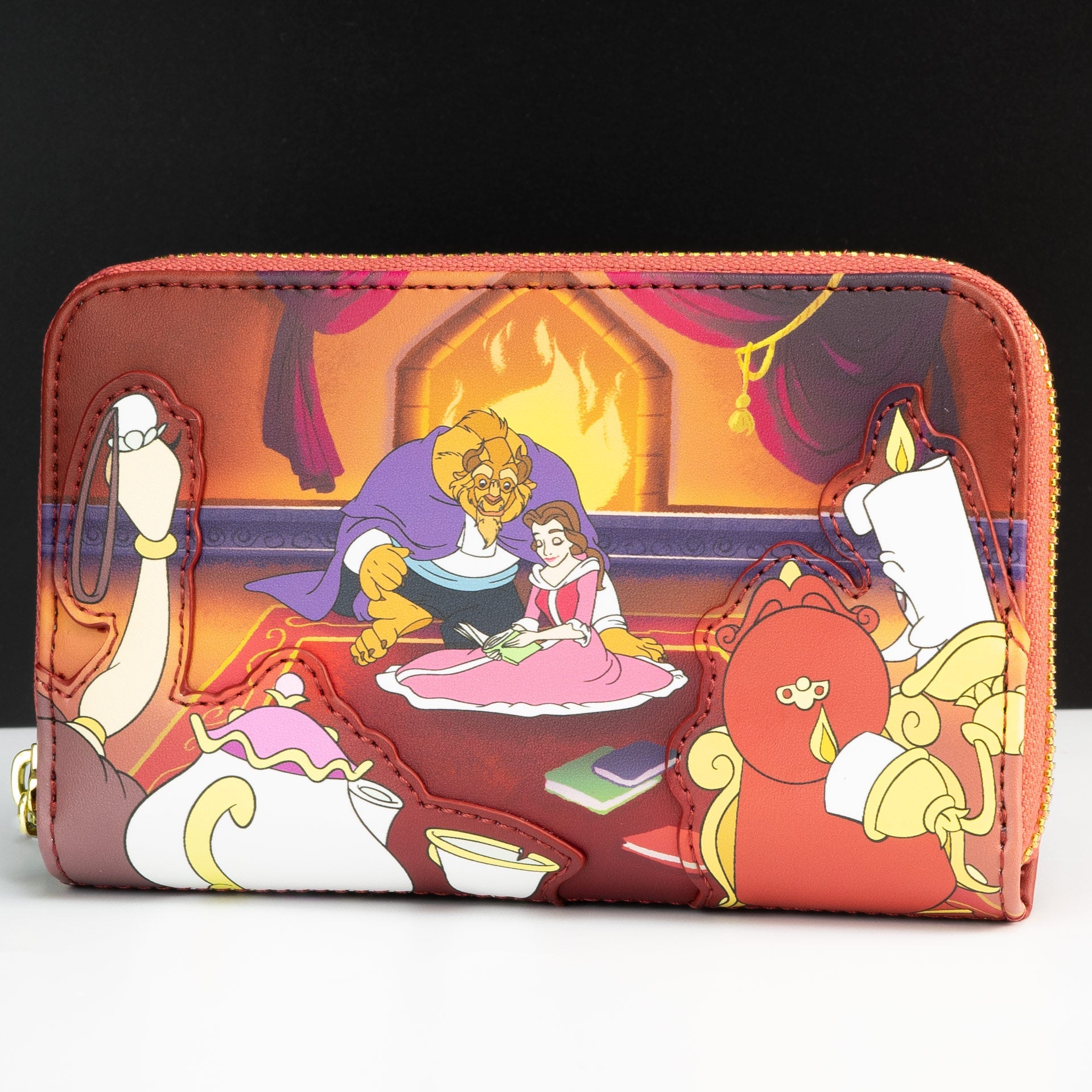 Loungefly x Disney Beauty and the Beast Fireplace Scene Wallet - GeekCore