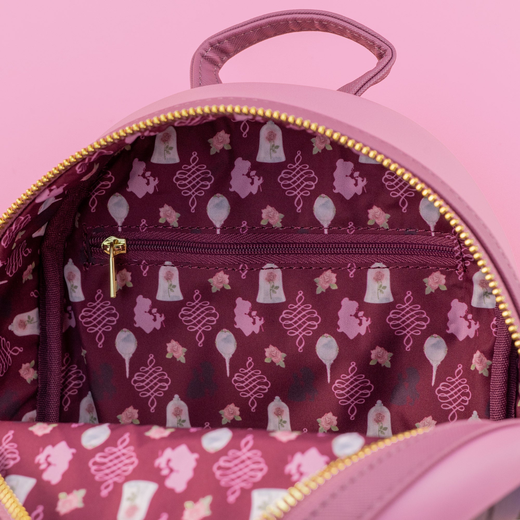 Loungefly x Disney Beauty and the Beast Pastel Character Ensemble Mini Backpack - GeekCore
