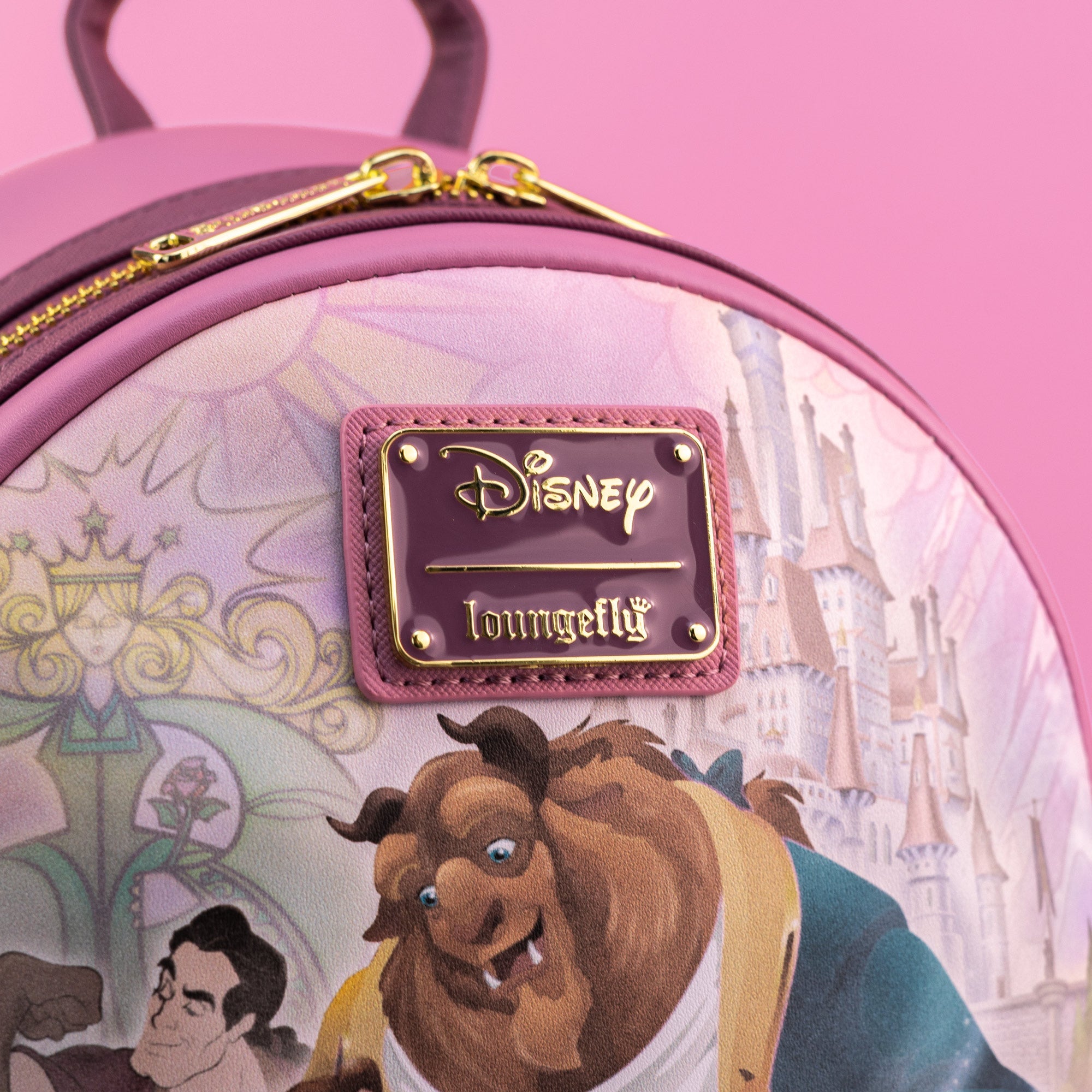 Loungefly x Disney Beauty and the Beast Pastel Character Ensemble Mini Backpack - GeekCore