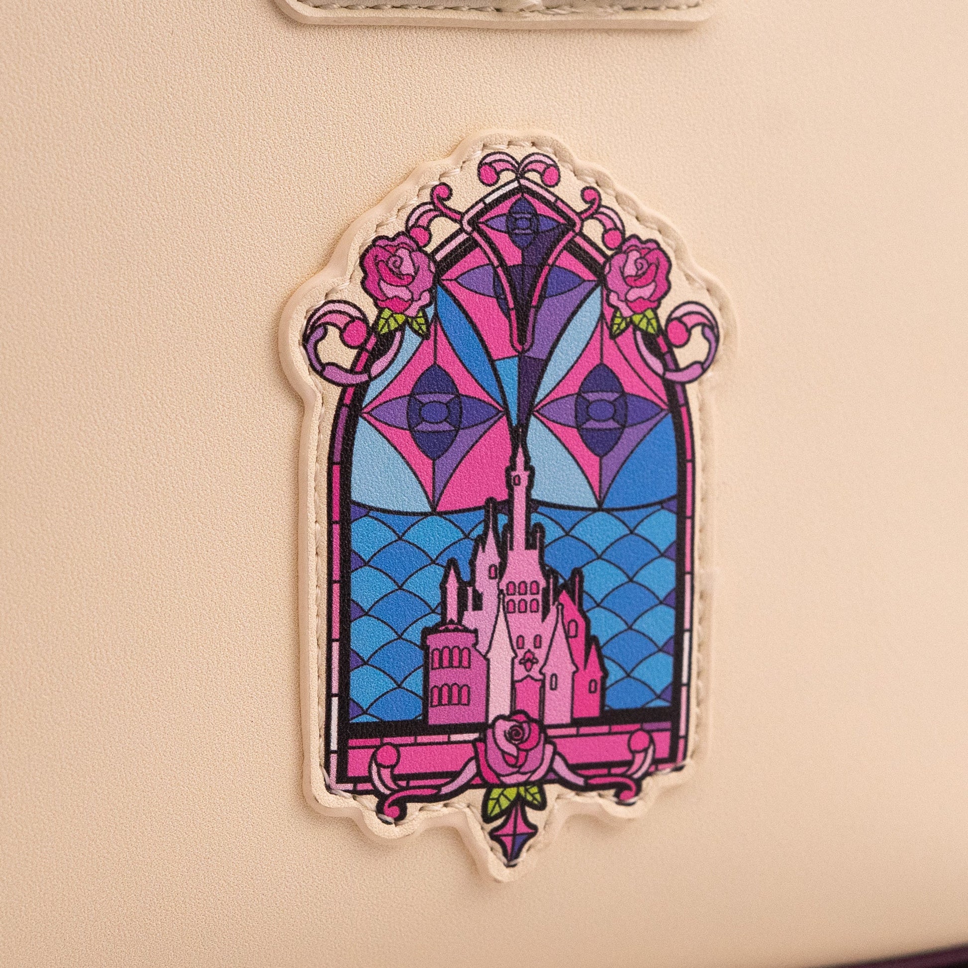 Loungefly x Disney Beauty and the Beast Stained Glass Mini Crossbody Tote - GeekCore