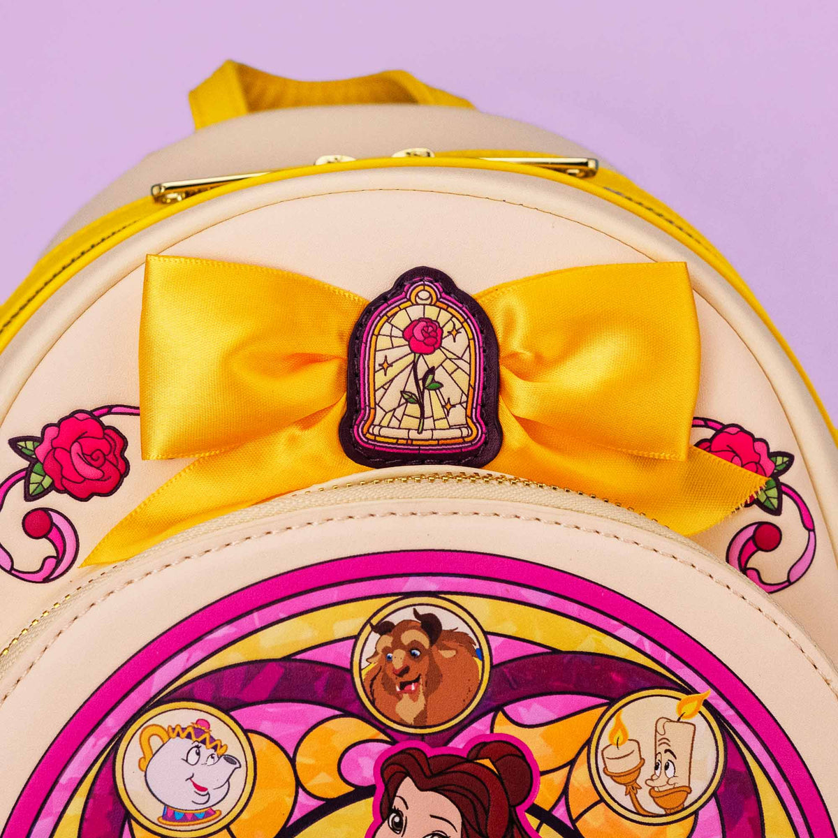 Loungefly x Disney Belle Stained Glass Portrait Mini Backpack - GeekCore
