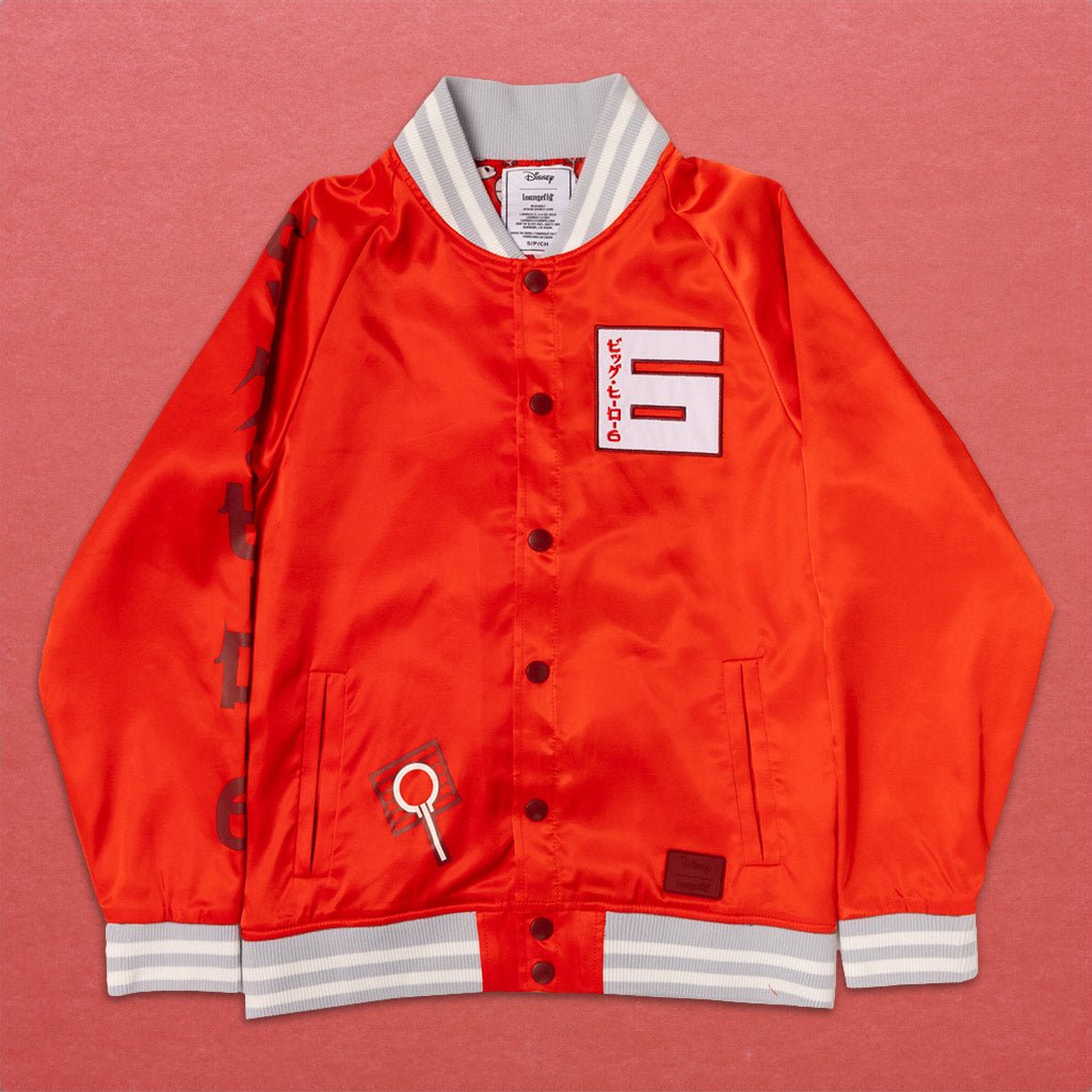 Loungefly x Disney Big Hero 6 10th Anniversary Satin Bomber Jacket - GeekCore