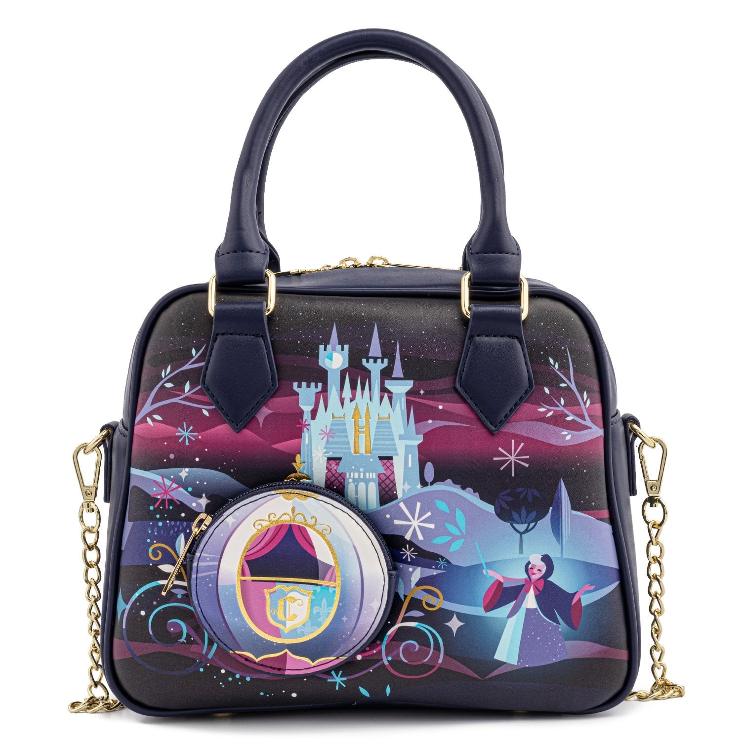 Loungefly x Disney Cinderella Castle Crossbody Handbag - GeekCore