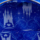 Loungefly x Disney Cinderella Castle Snow Globe Royal Blue Sequin Mini Backpack - GeekCore