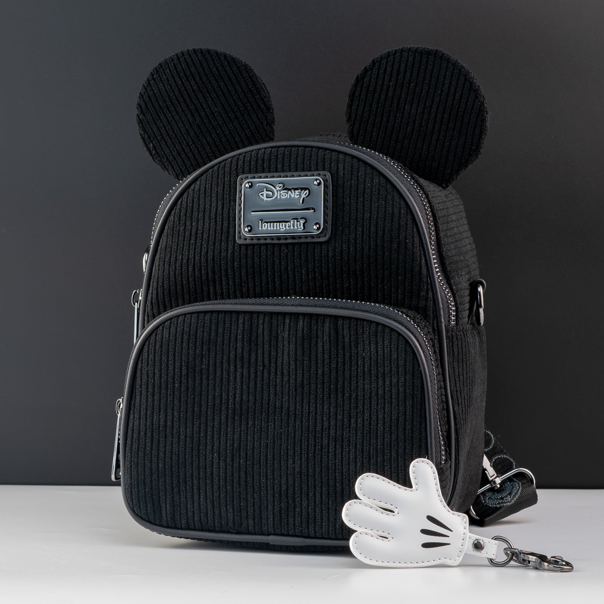 Loungefly x Disney - Disney 100 Mickey Mouse Corduroy Convertible Crossbody Bag - GeekCore