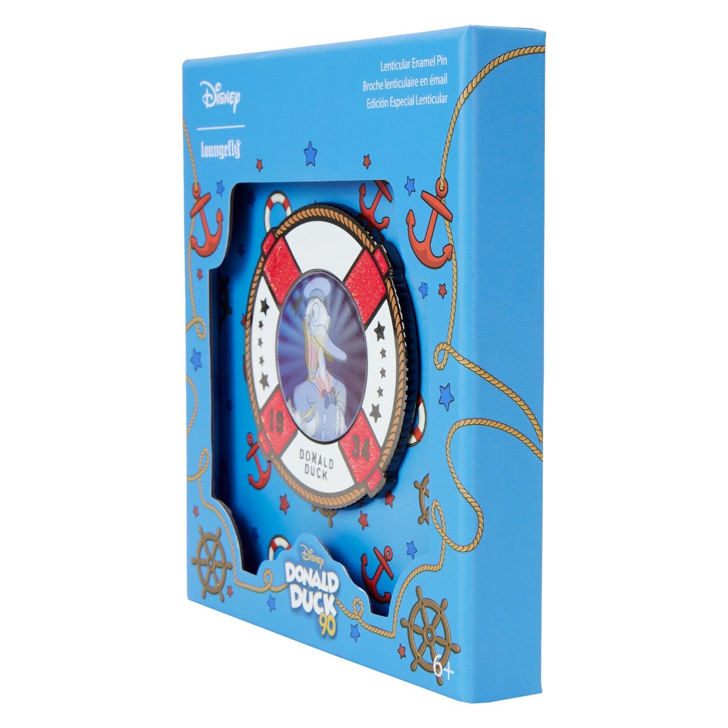 Loungefly x Disney Donald Duck 90th Anniversary 3" Collectors Pin - GeekCore