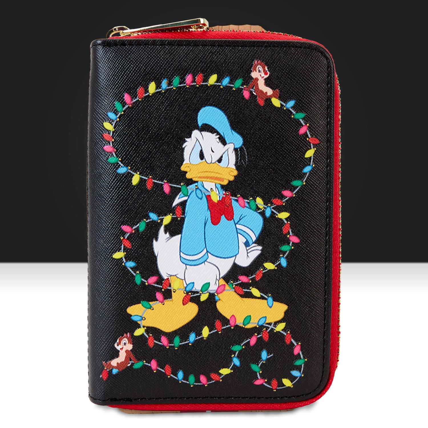 Loungefly x Disney Donald Wrapped In Lights Zip Around Wallet - GeekCore