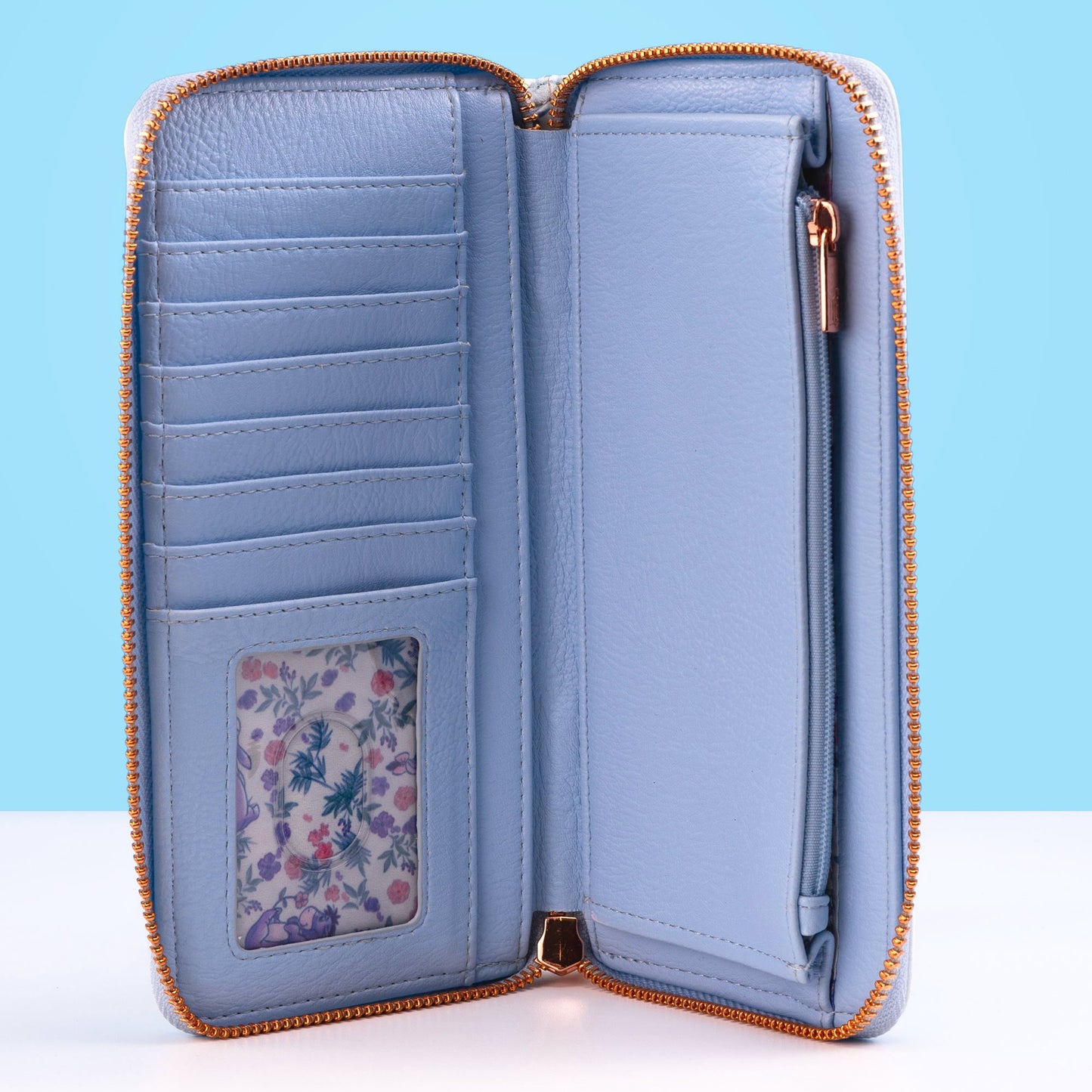 Loungefly x Disney Eeyore Floral Zip Around Purse - GeekCore