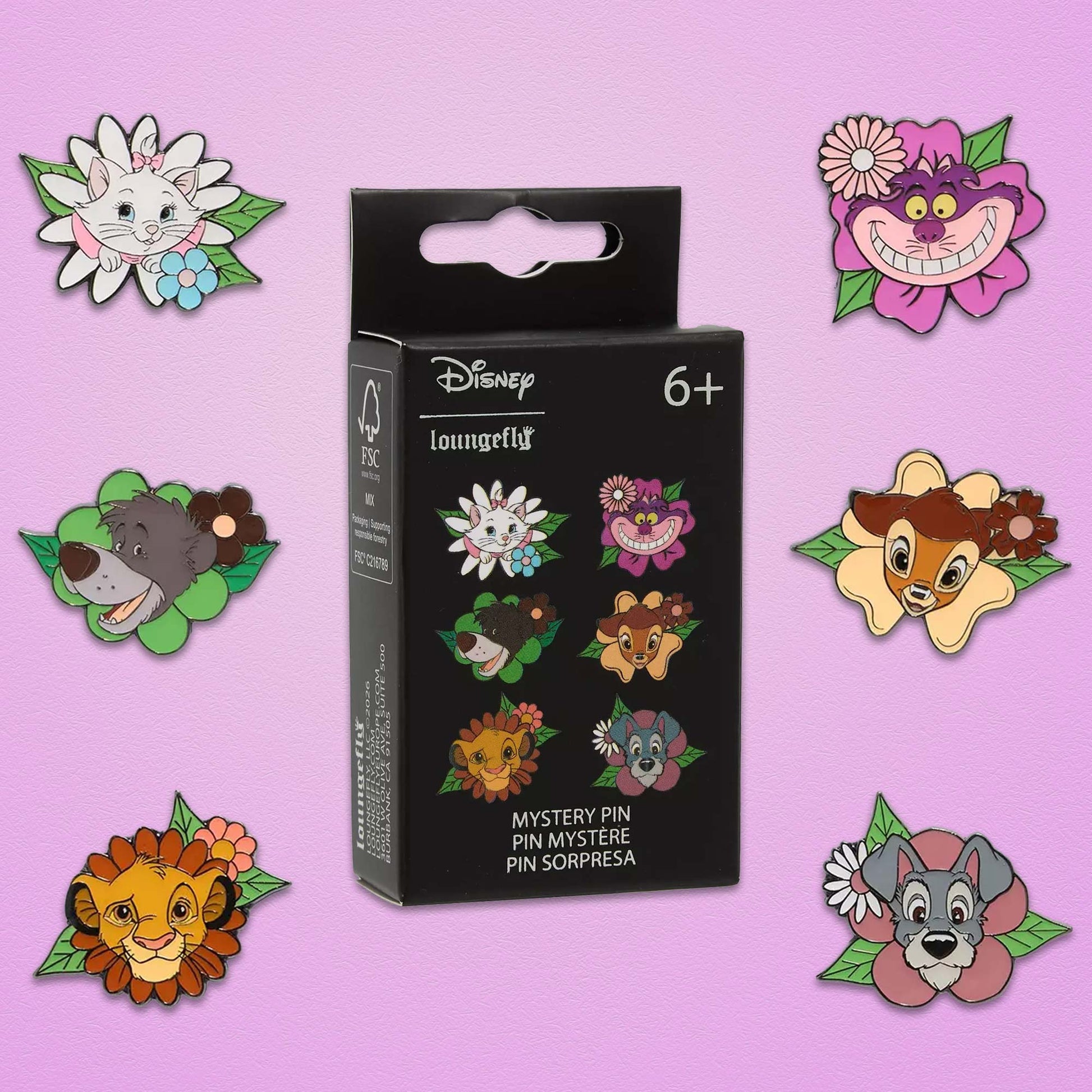 Loungefly x Disney Floral Animals Blind Box Mystery Pin - GeekCore