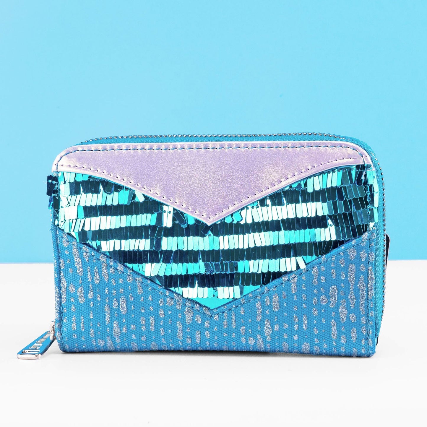 Loungefly x Disney Frozen Elsa Glitter Sequin Zip Around Wallet - GeekCore