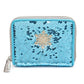 Loungefly X Disney Frozen Elsa Reversible Sequin Zip Around Purse - GeekCore