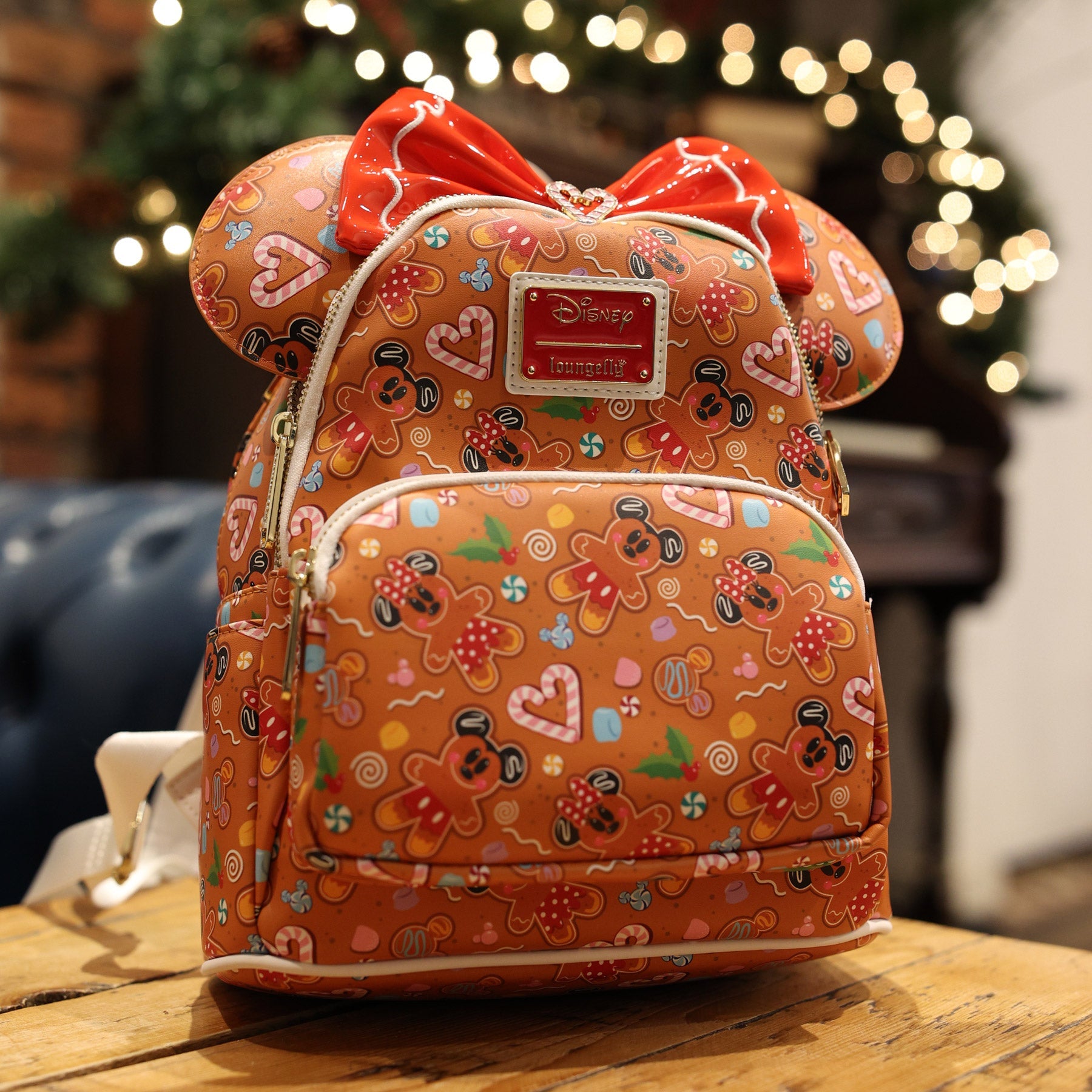 Loungefly x Disney Gingerbread All Over Print Mini Backpack and Headband Set - GeekCore