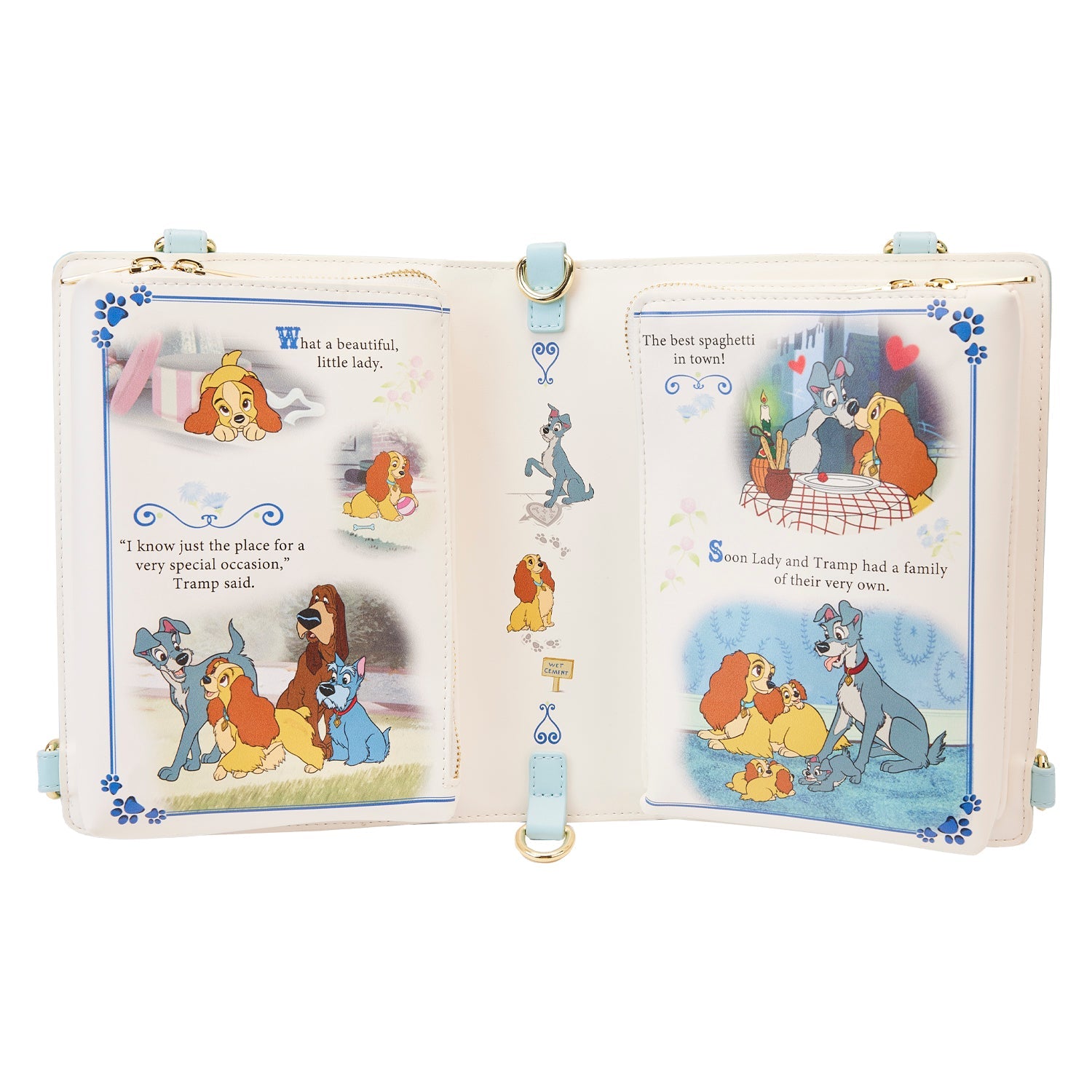 Loungefly x Disney Lady and the Tramp Book Convertible Crossbody Bag - GeekCore