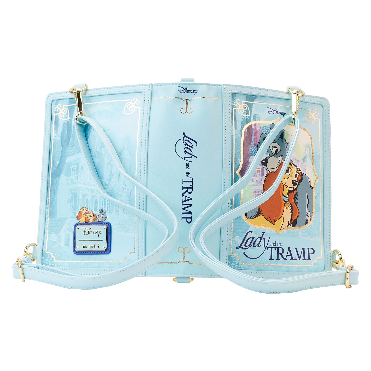 Loungefly x Disney Lady and the Tramp Book Convertible Crossbody Bag - GeekCore