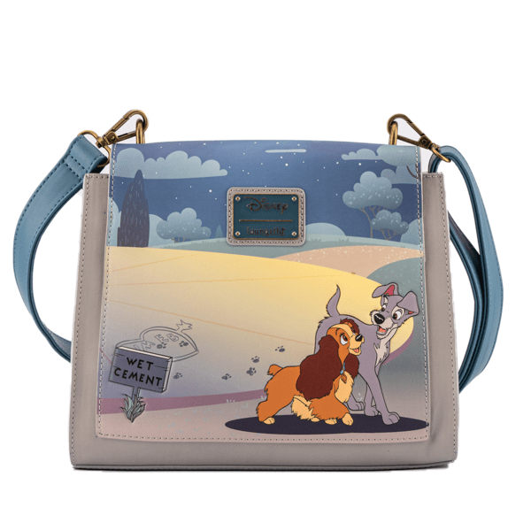 Loungefly x Disney Lady and the Tramp Wet Cement Crossbody Bag - GeekCore