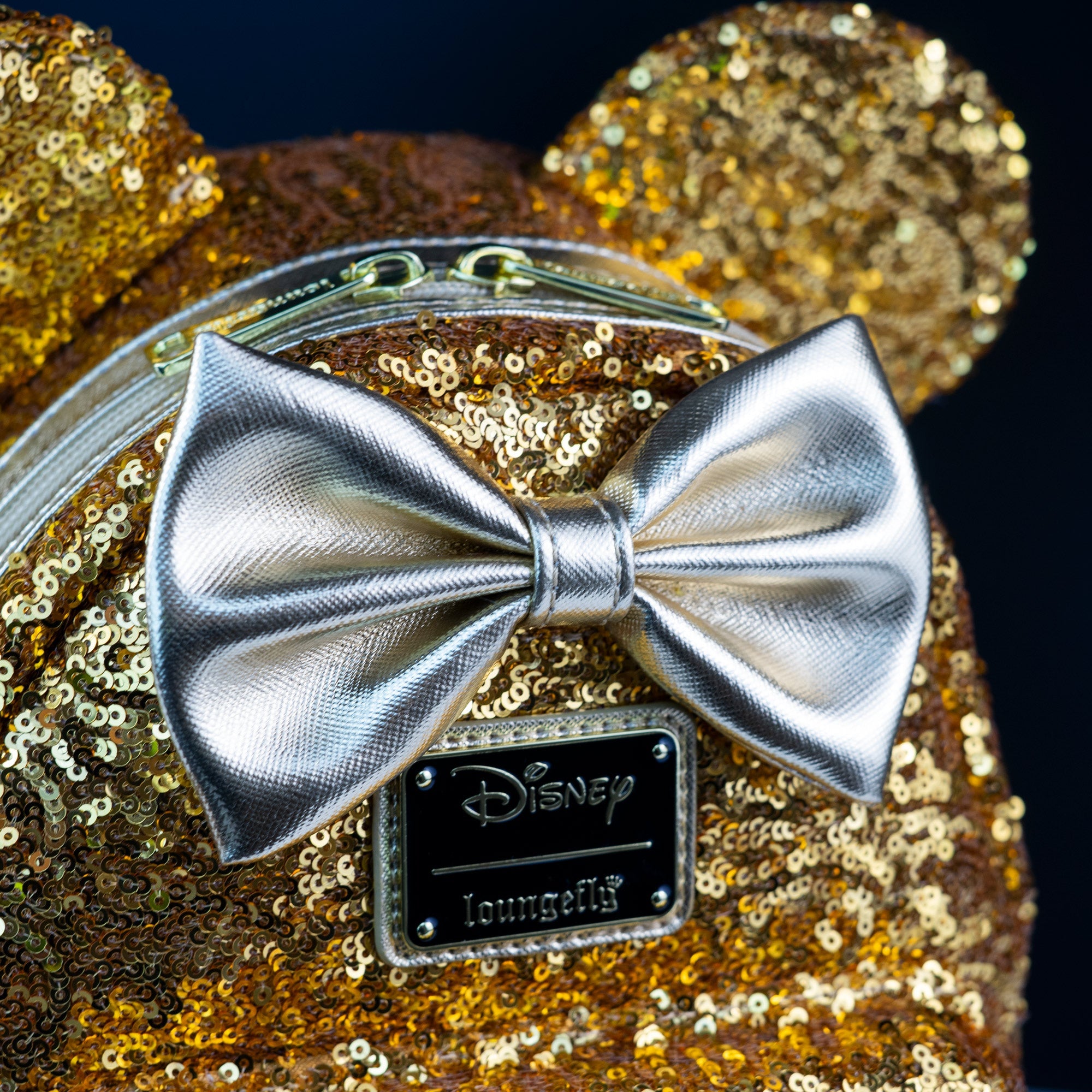 Loungefly x Disney LASR Minnie Yellow Gold Sequin Mini Backpack - GeekCore