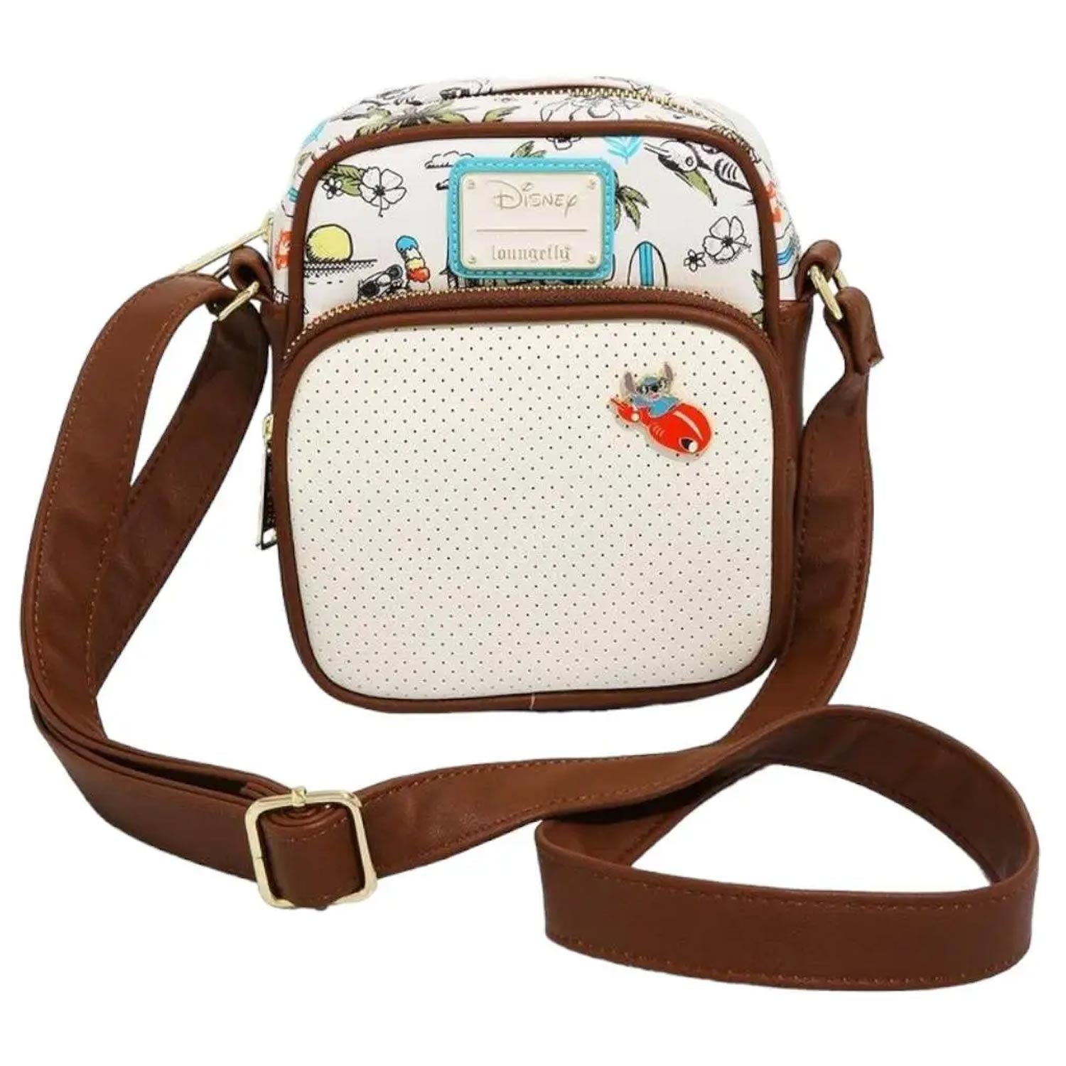 Loungefly x Disney Lilo and Stitch Aloha Pin Collector Crossbody Bag - GeekCore