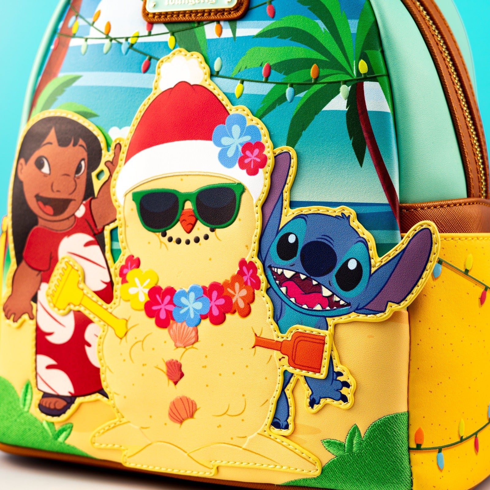 Loungefly x Disney Lilo and Stitch Christmas Beach Holiday Mini Backpack - GeekCore