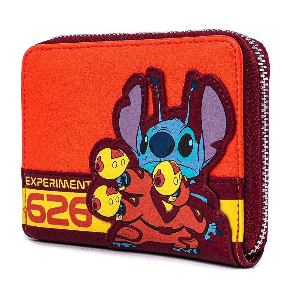 Loungefly X Disney Lilo and Stitch Experiment 626 Zip Around Purse - GeekCore