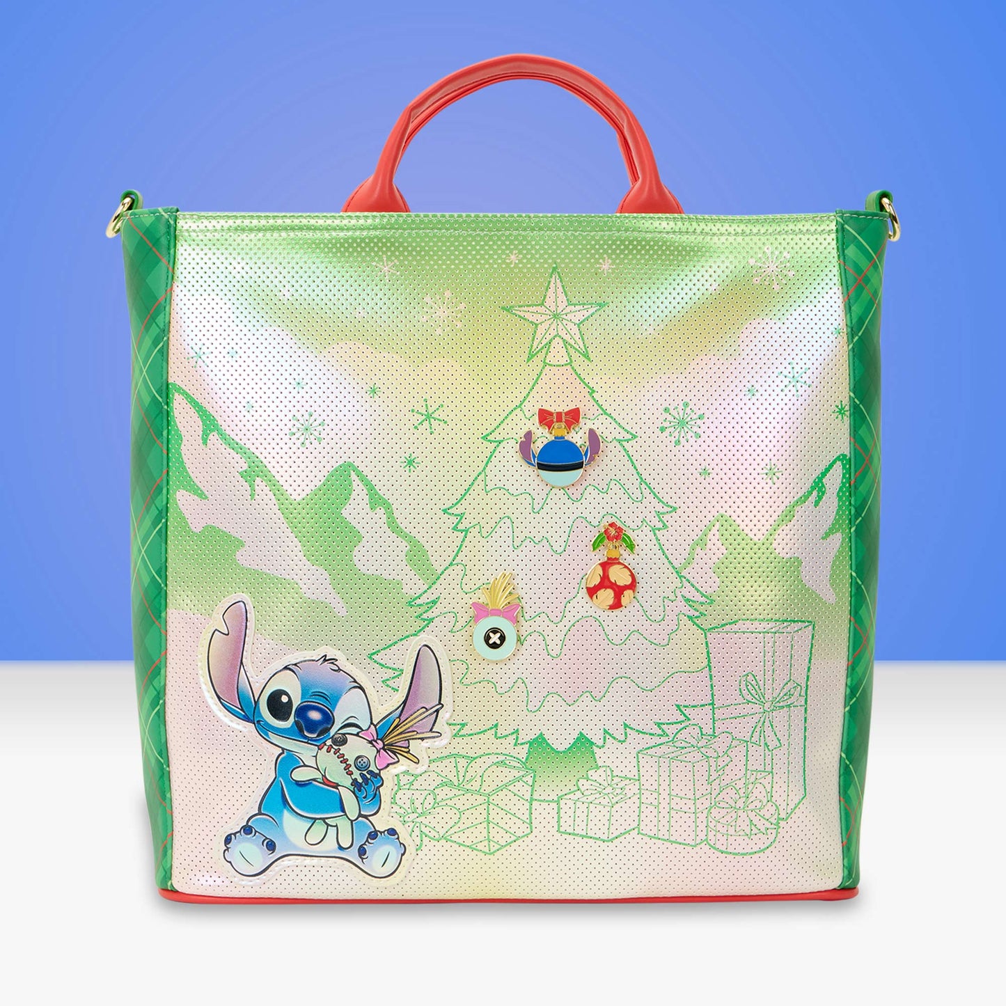 Loungefly x Disney Lilo And Stitch Holiday Tote Bag - GeekCore