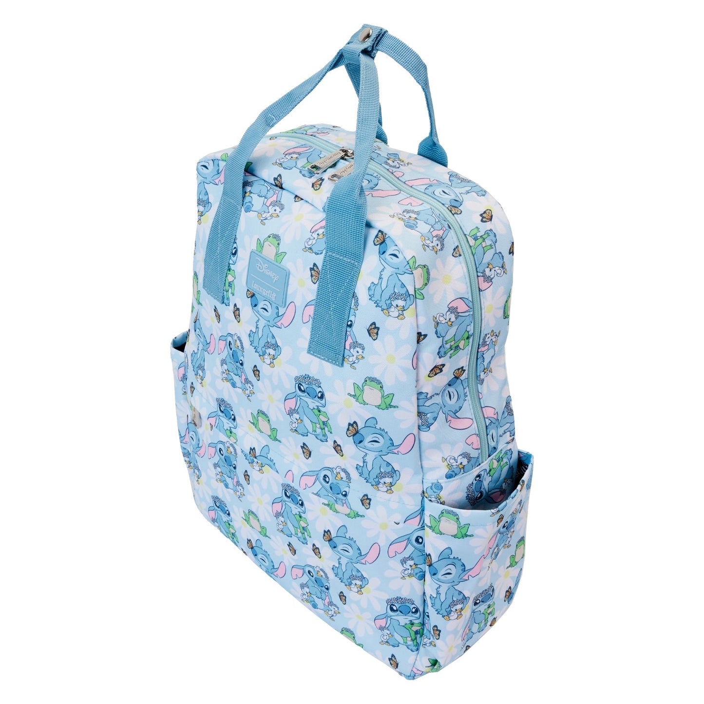 Loungefly x Disney Lilo and Stitch Springtime AOP Nylon Full Sized Backpack - GeekCore